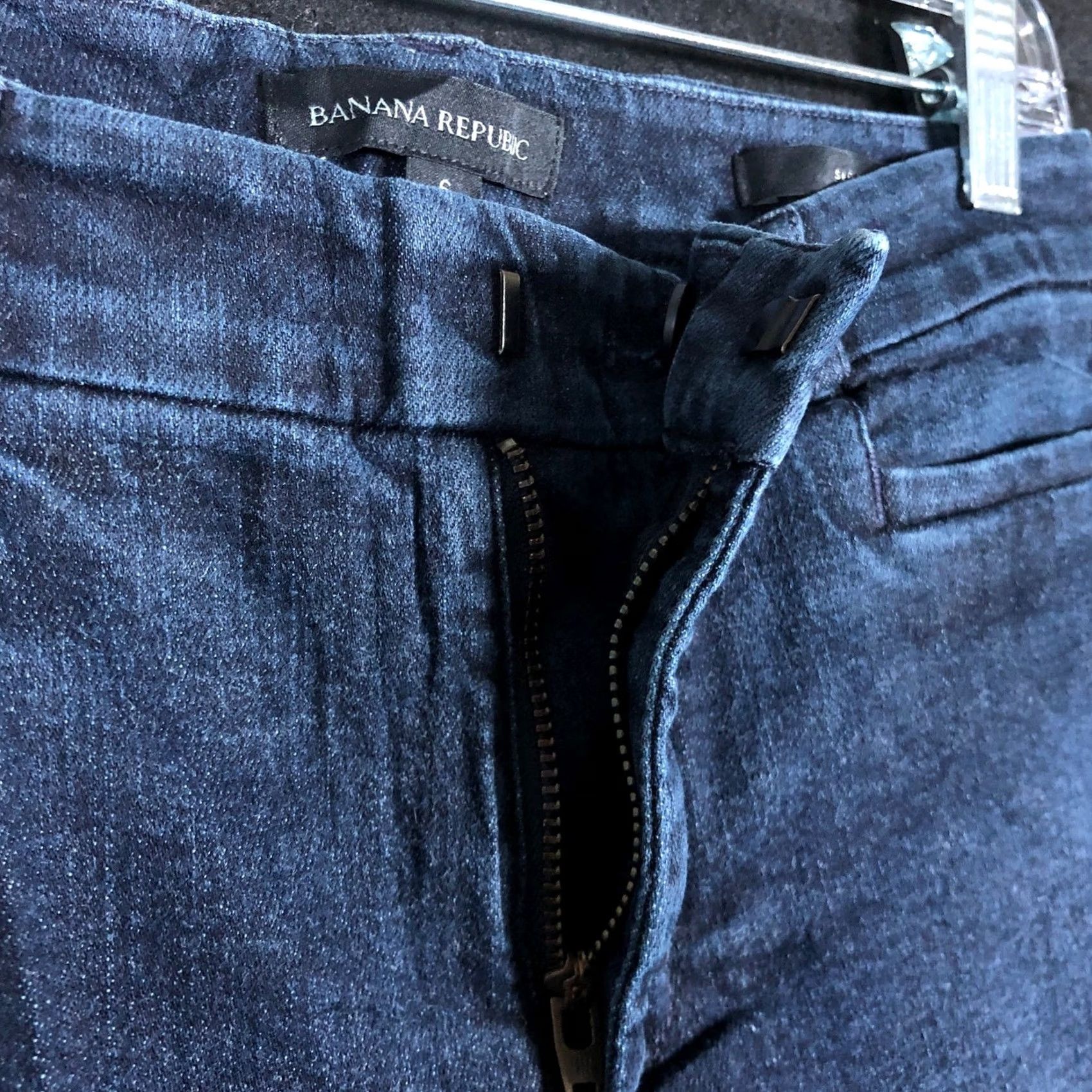 Banana Republic VINTAGE Banana Republic Womens Jeans Dark Blue Denim Mid Rise Sloan Fit Stretch 6 Size 30" / US 8 / IT 44 - 4 Thumbnail