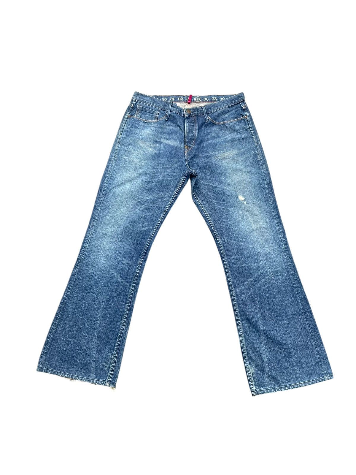 Earnest Sewn Earnest Sewn Flare Distresed Jeans Size US 35 - 1 Thumbnail