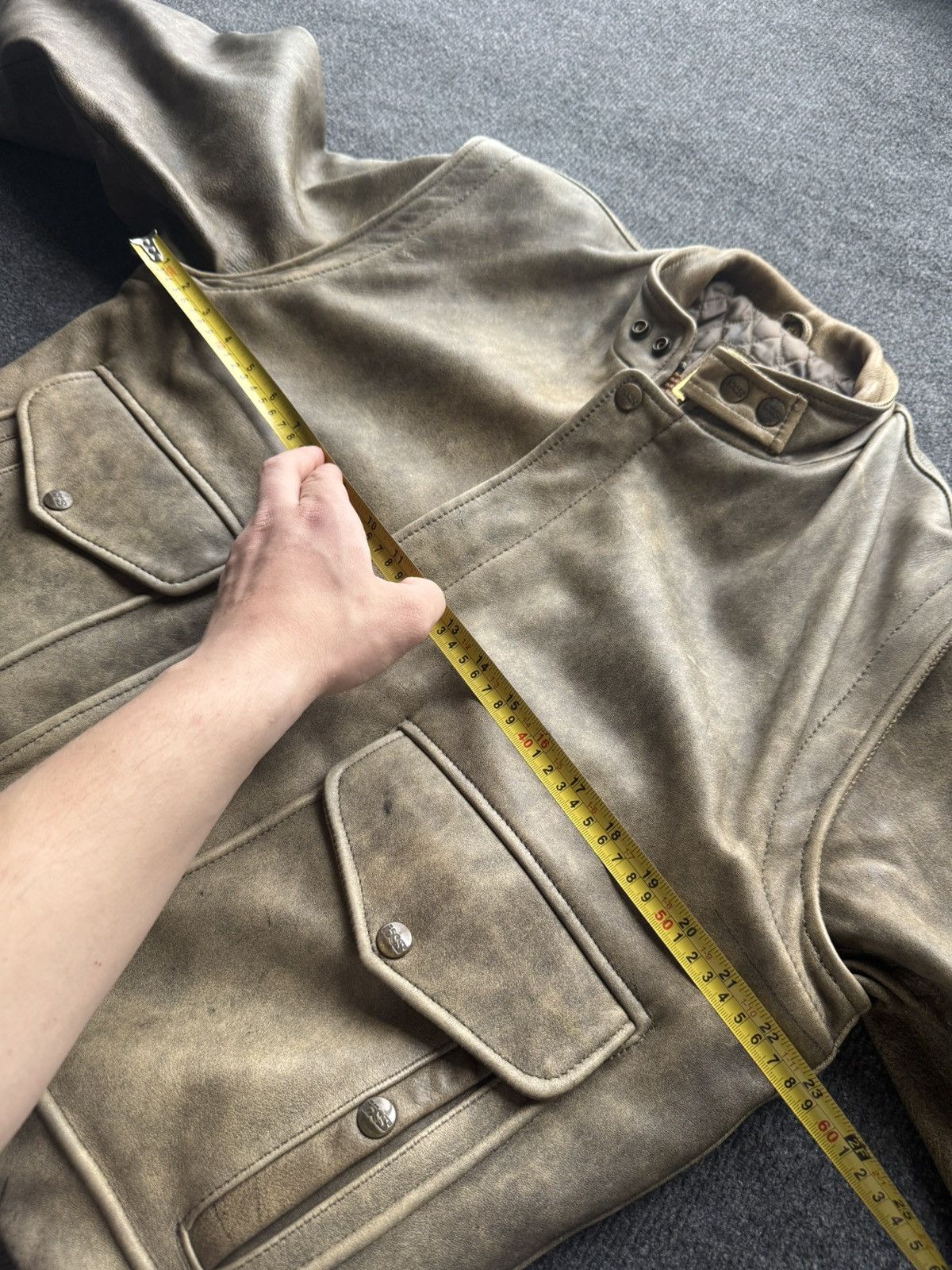 Genuine Leather iXS Leather Jacket Distressed Brown Biker Moto Archive Size US L / EU 52-54 / 3 - 19 Thumbnail
