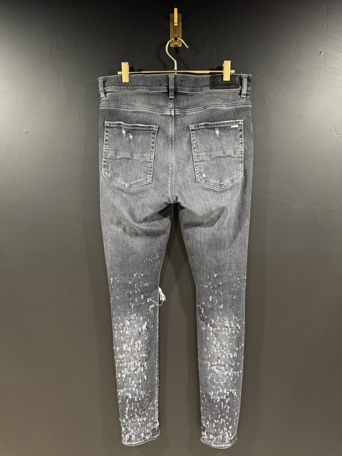 Amiri Amiri Grey Shotgun Distressed Stacked Denim Jeans 34 Size US 34 / EU 50 - 9 Thumbnail