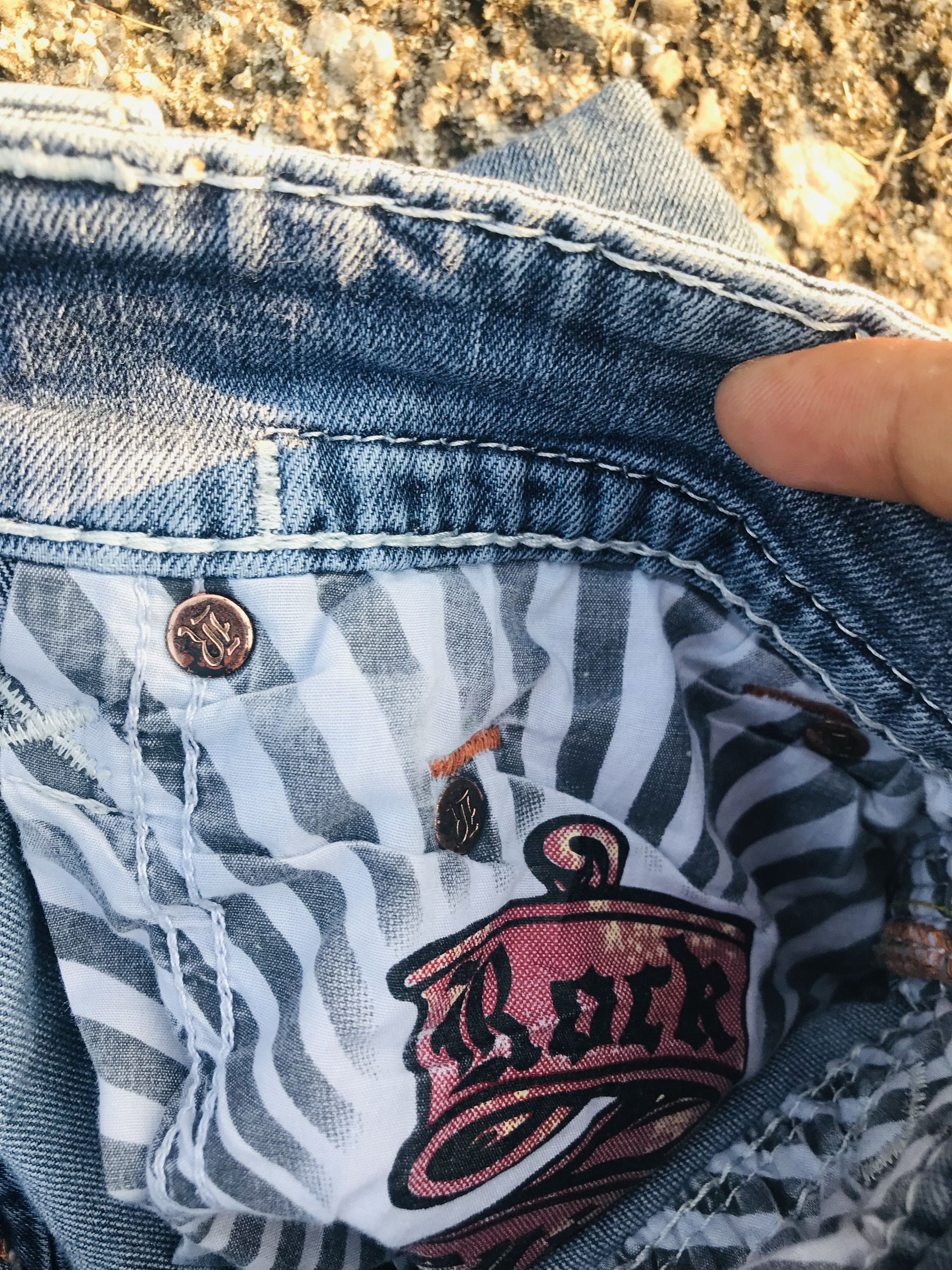 Rock Revival Double pocket Rock Revival distressed flared jeans Size US 33 - 19 Thumbnail