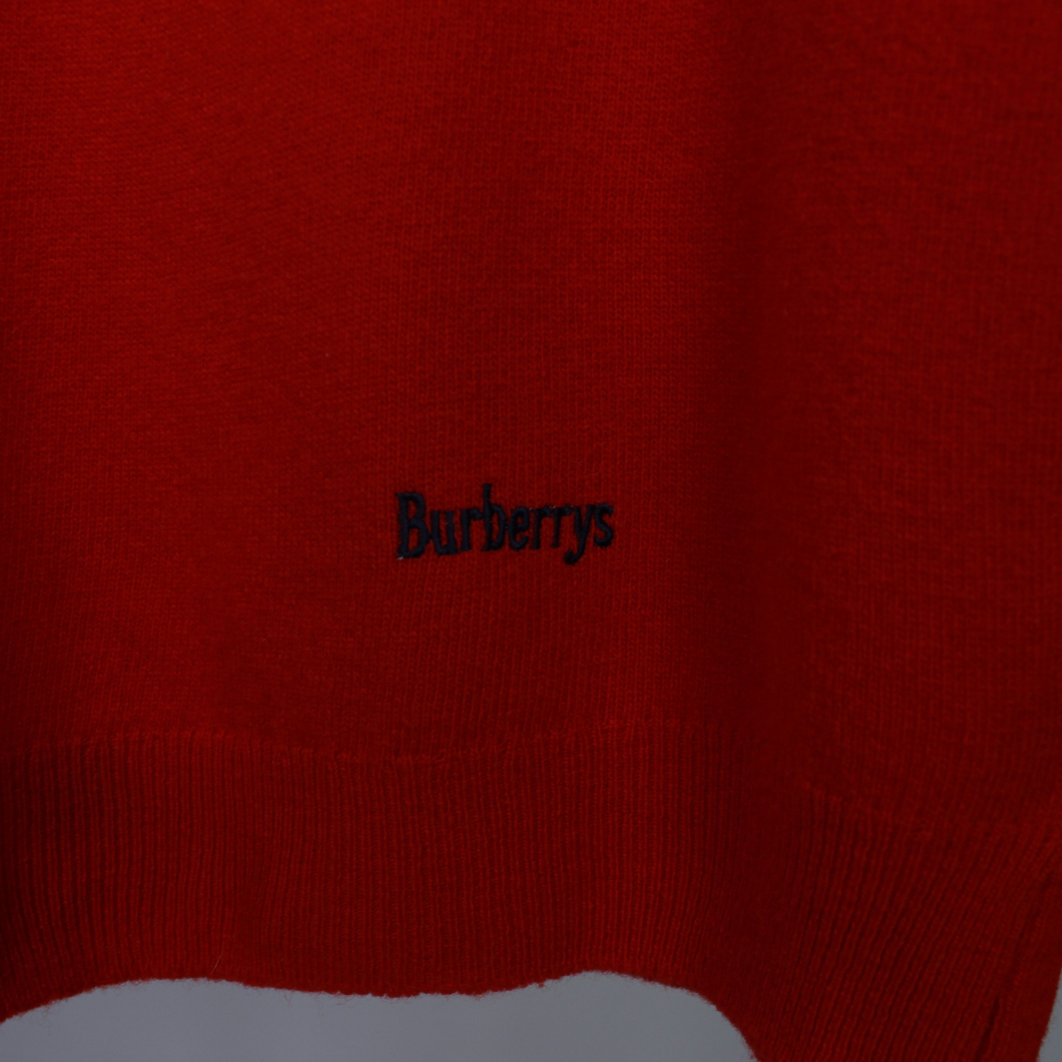 Burberry Burberrys sweater red wool XS S red pure Size S / US 4 / IT 40 - 5 Thumbnail