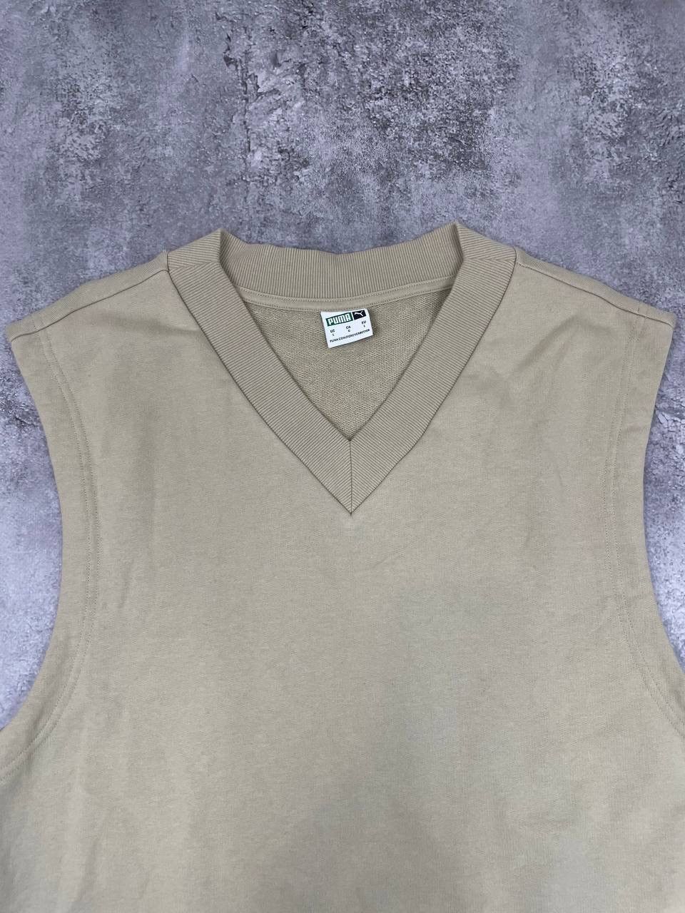 Nike Puma Men’s Sweatshirt Vest V-Neck Beige Size L Size US L / EU 52-54 / 3 - 2 Thumbnail