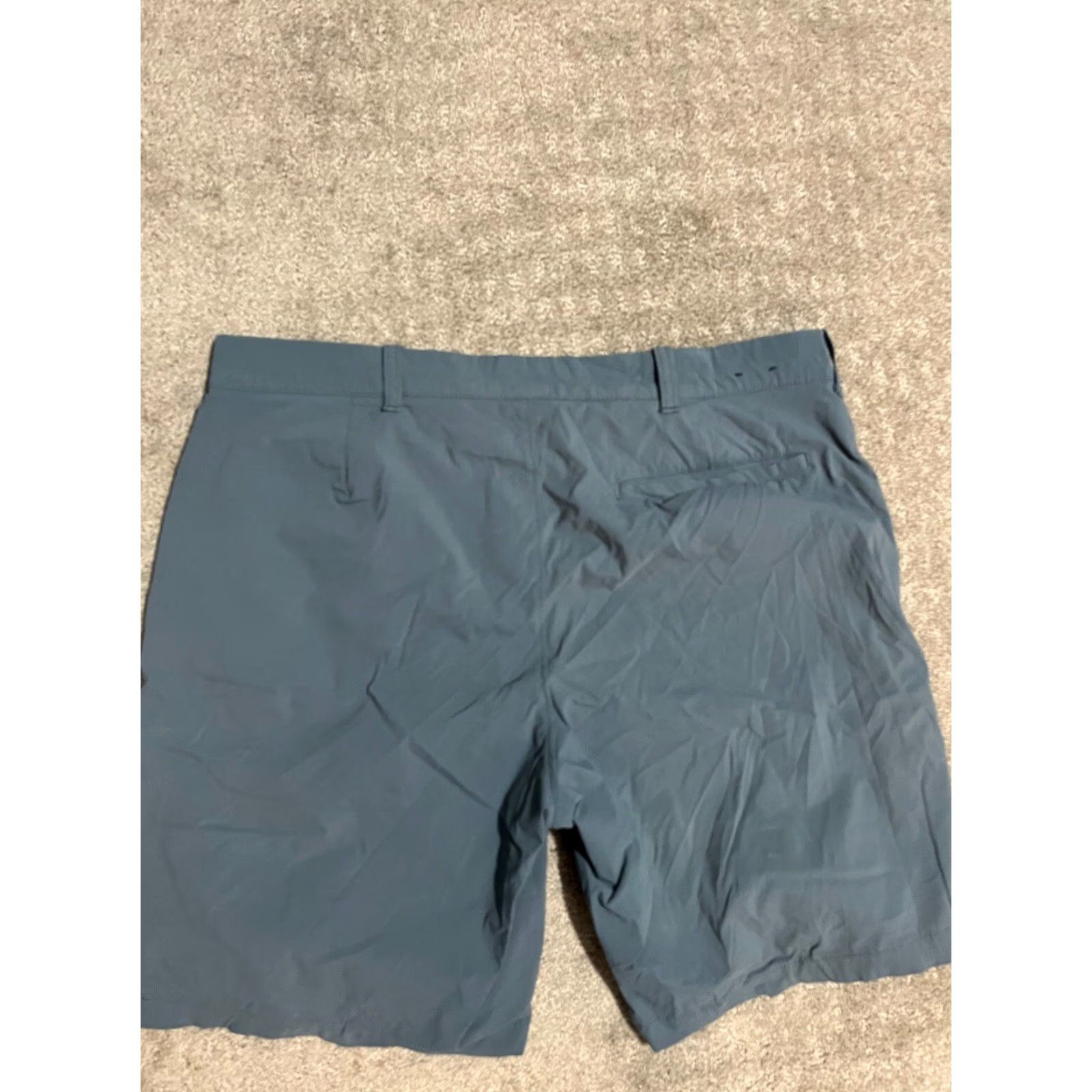 J.Crew J.CREW Shorts Mens Size 35 Blue Nylon Spandex Flat Front Chino Casual Size US 35 - 2 Thumbnail