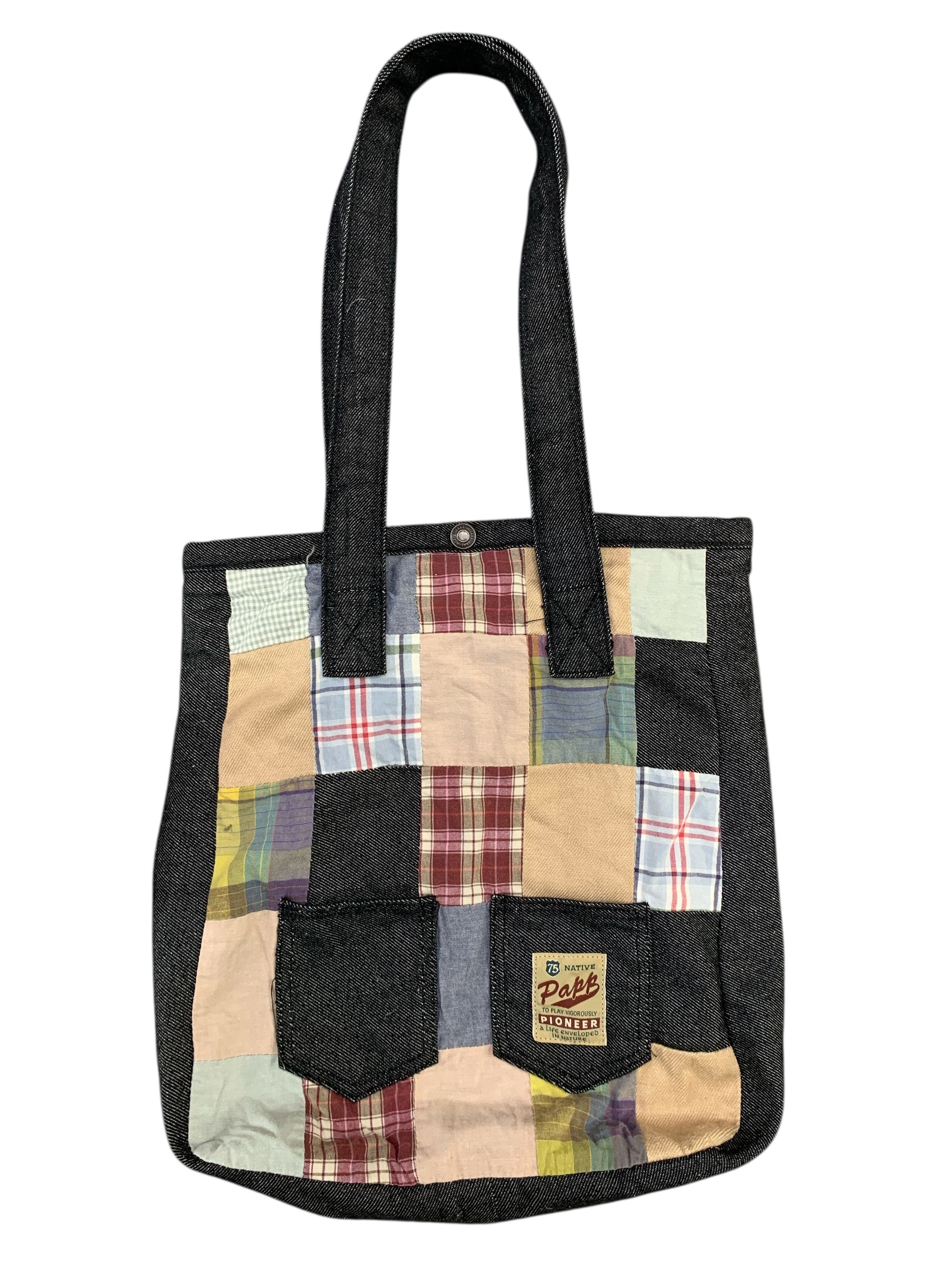 Individual Designer Patchwork Tote Bag Cloth Design, Men's