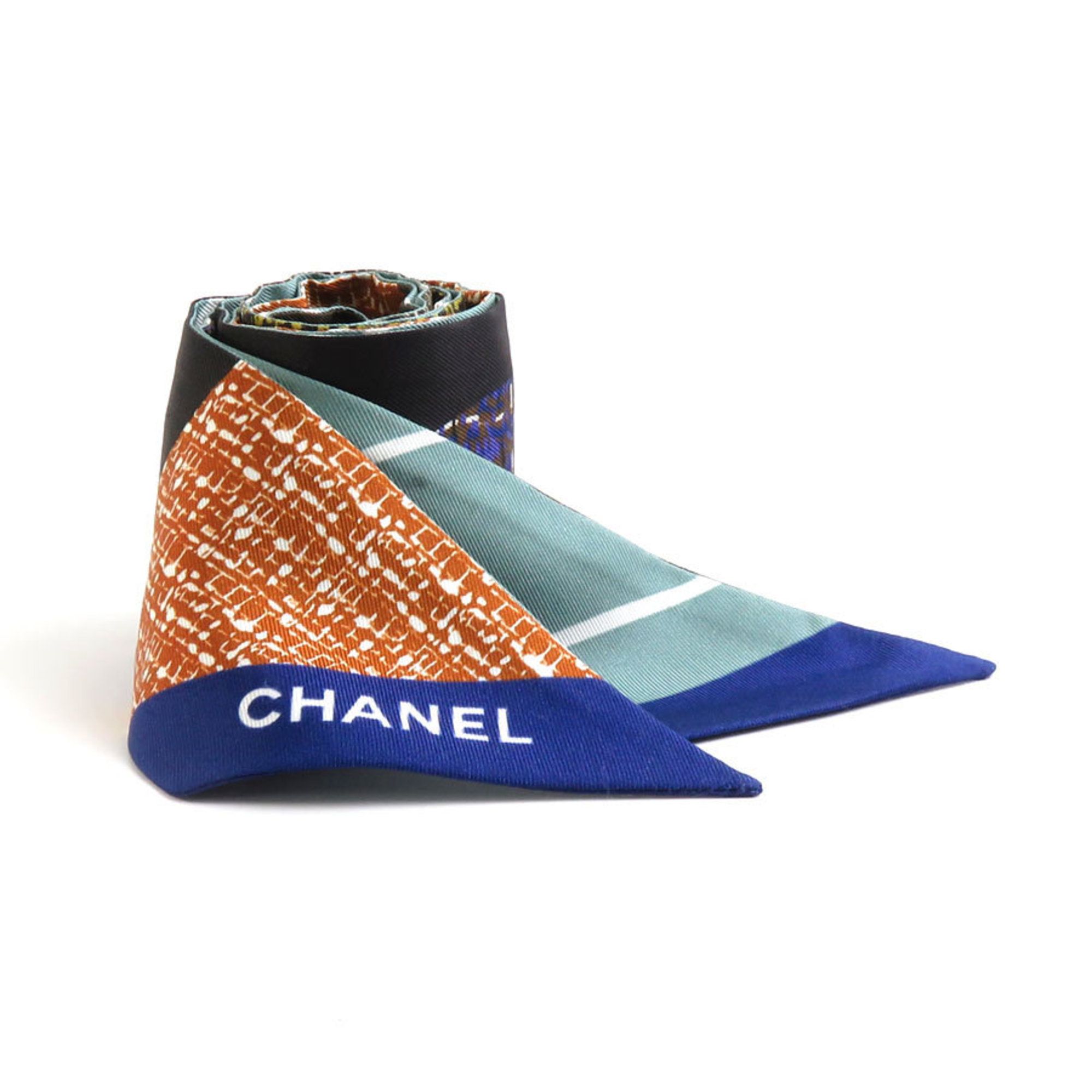 Chanel CHANEL Scarf Muffler Coco Mark Silk Multicolor Women's