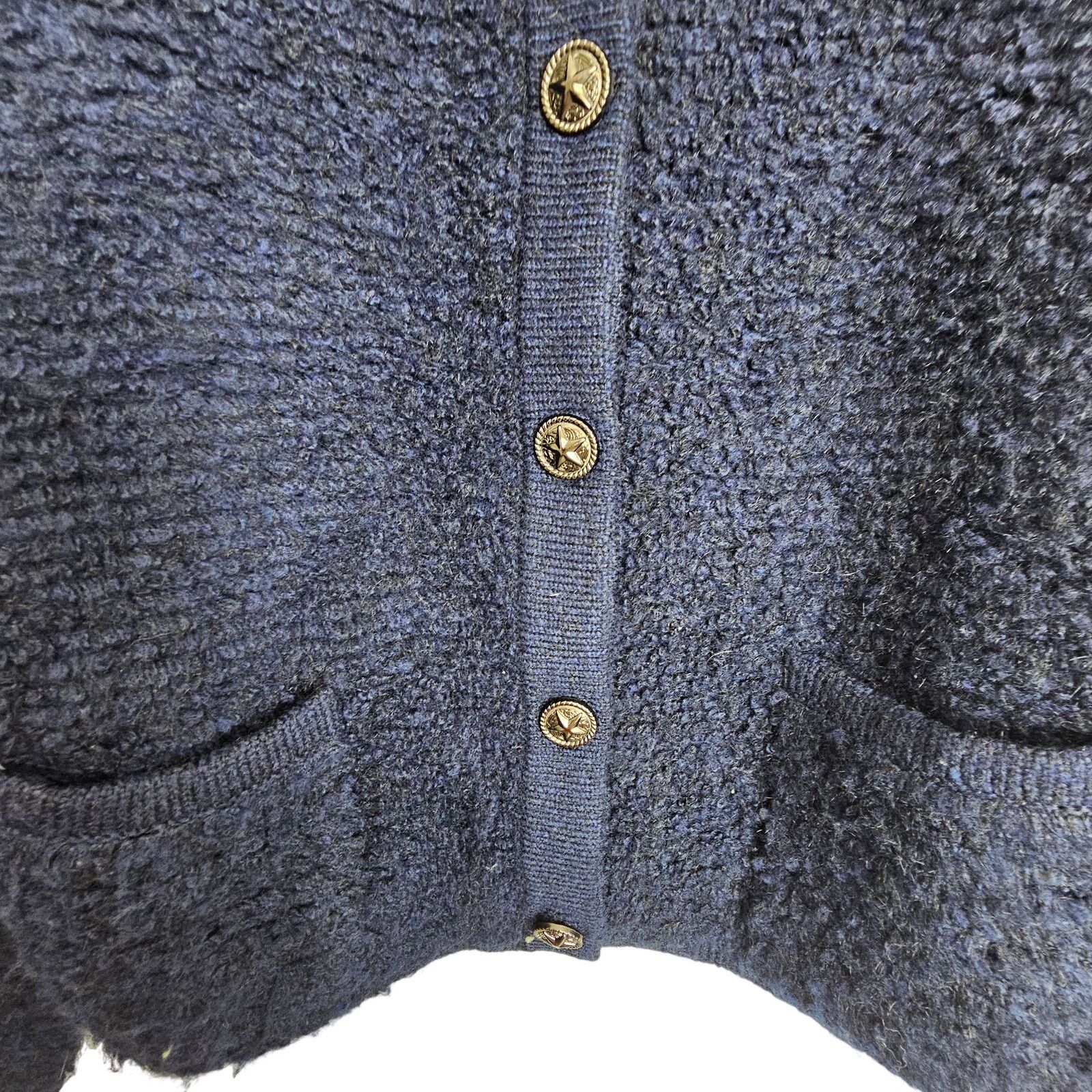 Lucky Brand Lucky Brand Womens Raglan Sleeve Bouclé Cardigan Sz L Cozy Size L / US 10 / IT 46 - 4 Thumbnail