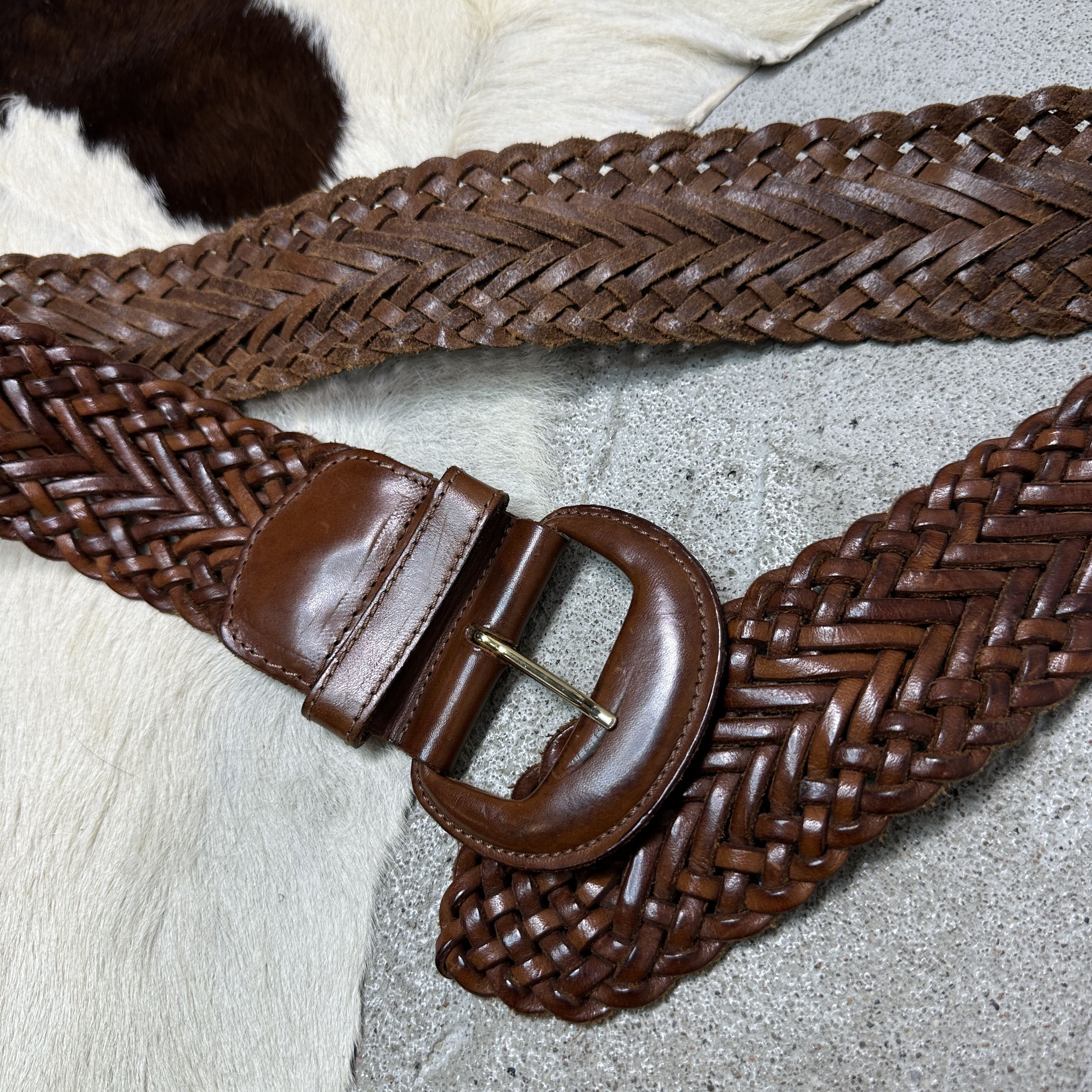 Vintage Vintage Grunge Leather Boho Braided Belt Y2K Size ONE SIZE - 3 Thumbnail