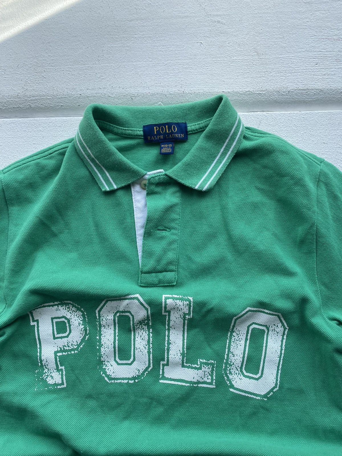 Designer × Polo Ralph Lauren × Vintage Polo Ralph Lauren 3 Green Big Logo Polo Shirt Womens M Size M / US 6-8 / IT 42-44 - 2 Thumbnail