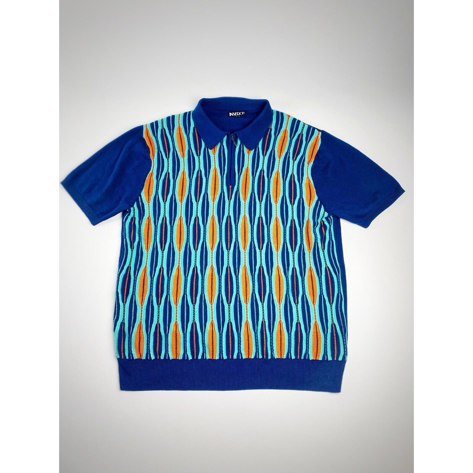 Vintage Inserch Polo Short Sleeve Sweater Shirt Men's XL 80s Style Size US XL / EU 56 / 4 - 7 Thumbnail