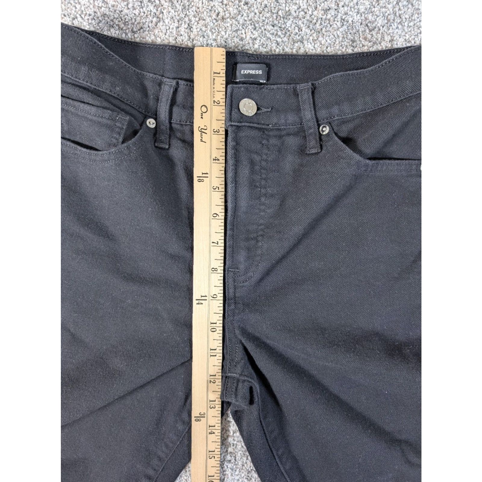 Express Express Jeans Womens 4L Ankle Straight High Rise Black Denim Conscious Edit Size 27" / US 4 / IT 40 - 3 Thumbnail