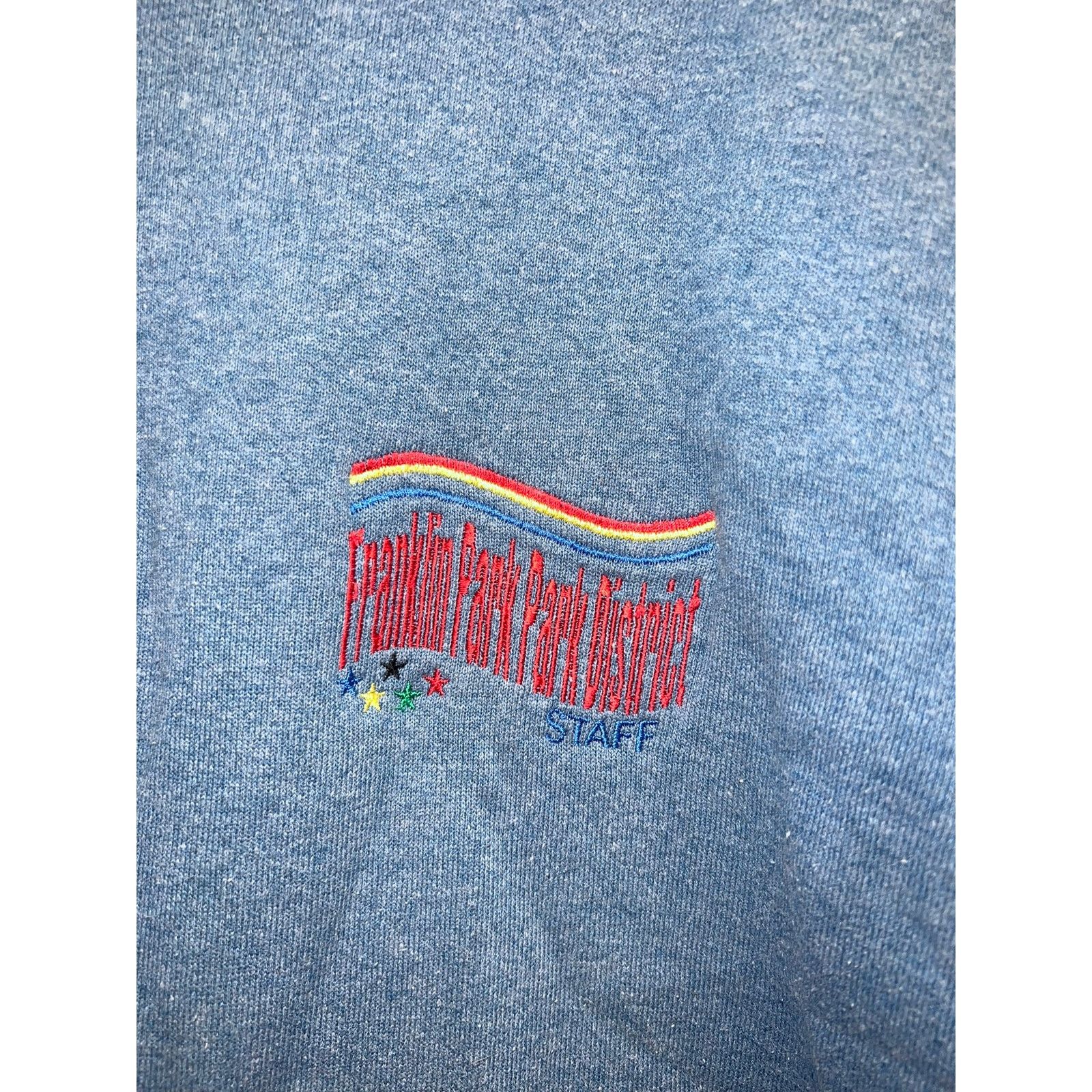 Vintage Vintage Oneita Sweatshirt Franklin Blue Crewneck 90s XL Size US XL / EU 56 / 4 - 3 Thumbnail
