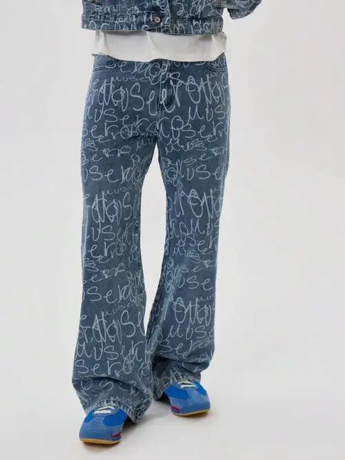 Jean Grafitti Vintage 90s Jeans Denim Size US 36 / EU 52 - 4 Thumbnail
