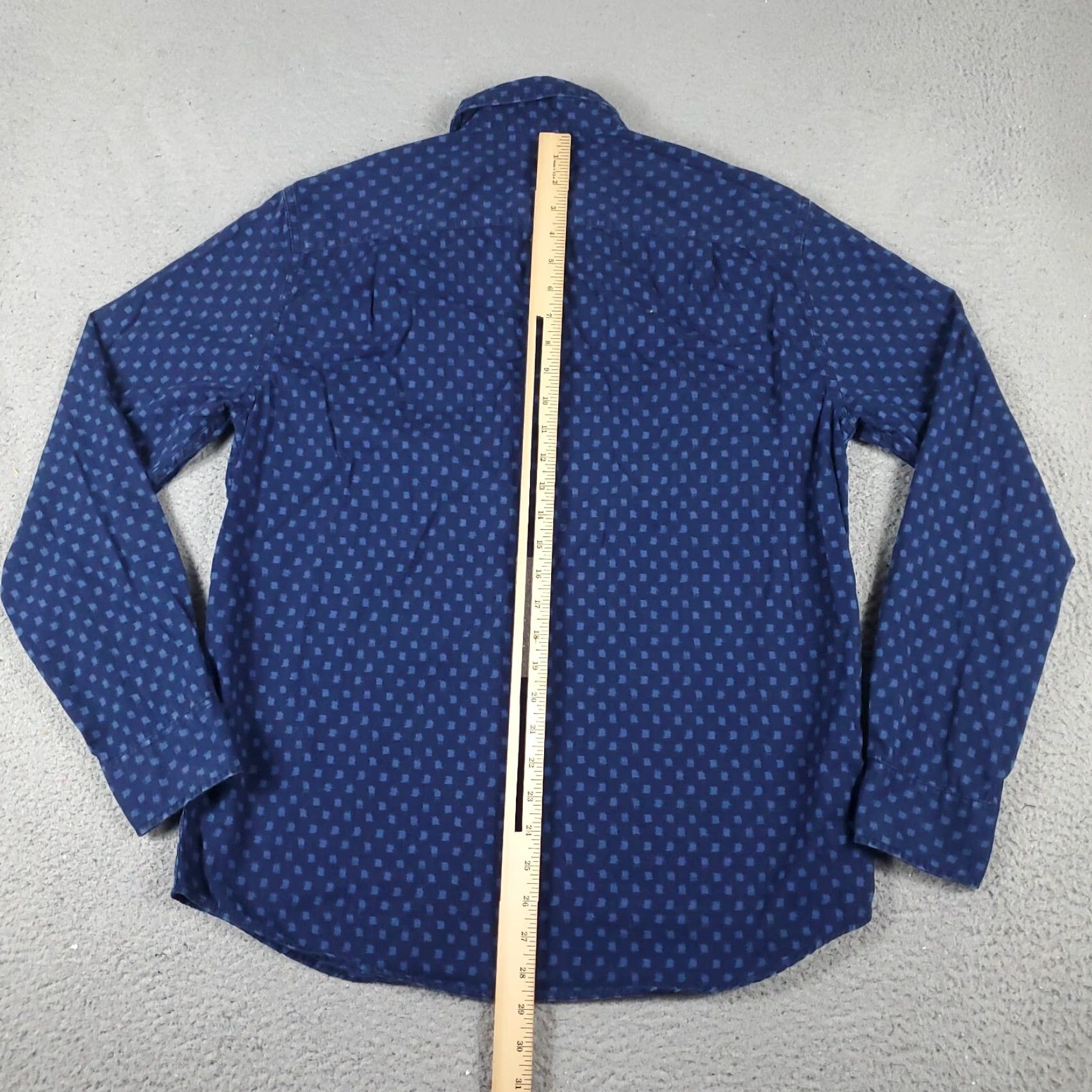 American Eagle Outfitters American Eagle Outfitters Shirt Mens Medium Blue Cotton Geometric Button-Up Long Sleeve Size US M / EU 48-50 / 2 - 3 Thumbnail