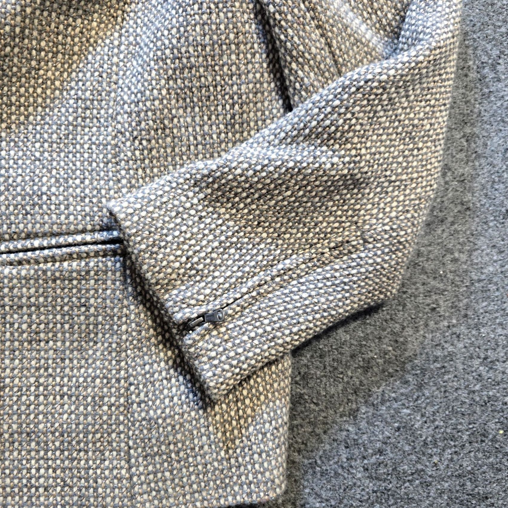 Talbots Talbots Coat Womens Size 20W Gray Beige Wool Blend Tweed Full Zip Lined Capsule Size 3XL / US 20-22 - 3 Thumbnail