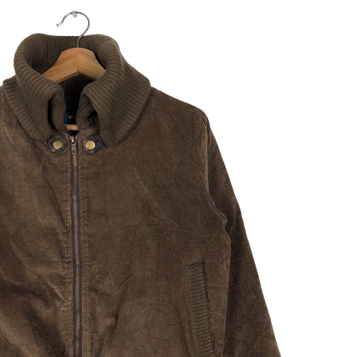 Woolrich Woolen Mills 🔥Vintage Cropped Biker Jacket Woolrich Corduroy Zipper Size US M / EU 48-50 / 2 - 6 Thumbnail
