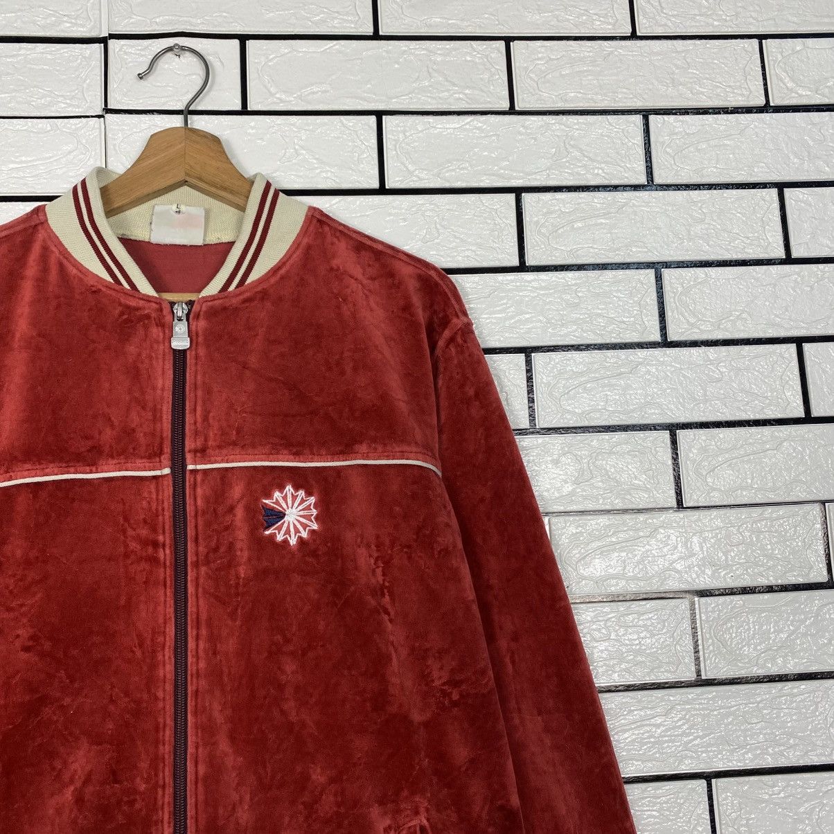 Reebok 📌Vintage Velvet Bomber Jacket Reebok Classic Size US L / EU 52-54 / 3 - 7 Thumbnail