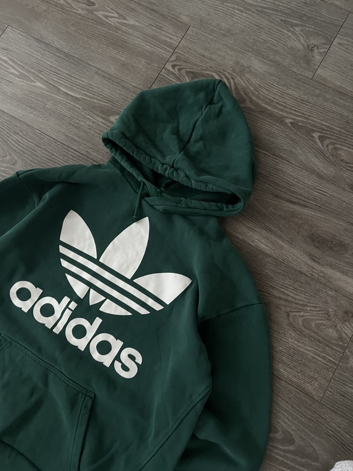 Adidas ‼️Adidas Big Logo Heavy Hard Cotton Oversized Hoodie‼️ Size US XS / EU 42 / 0 - 4 Thumbnail