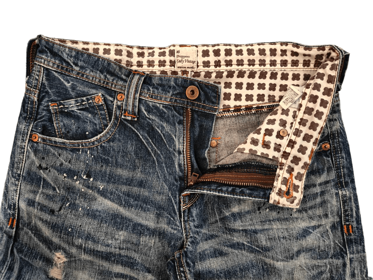 Japanese Brand Japanese Brappers Paint Denim Size 29" - 5 Thumbnail