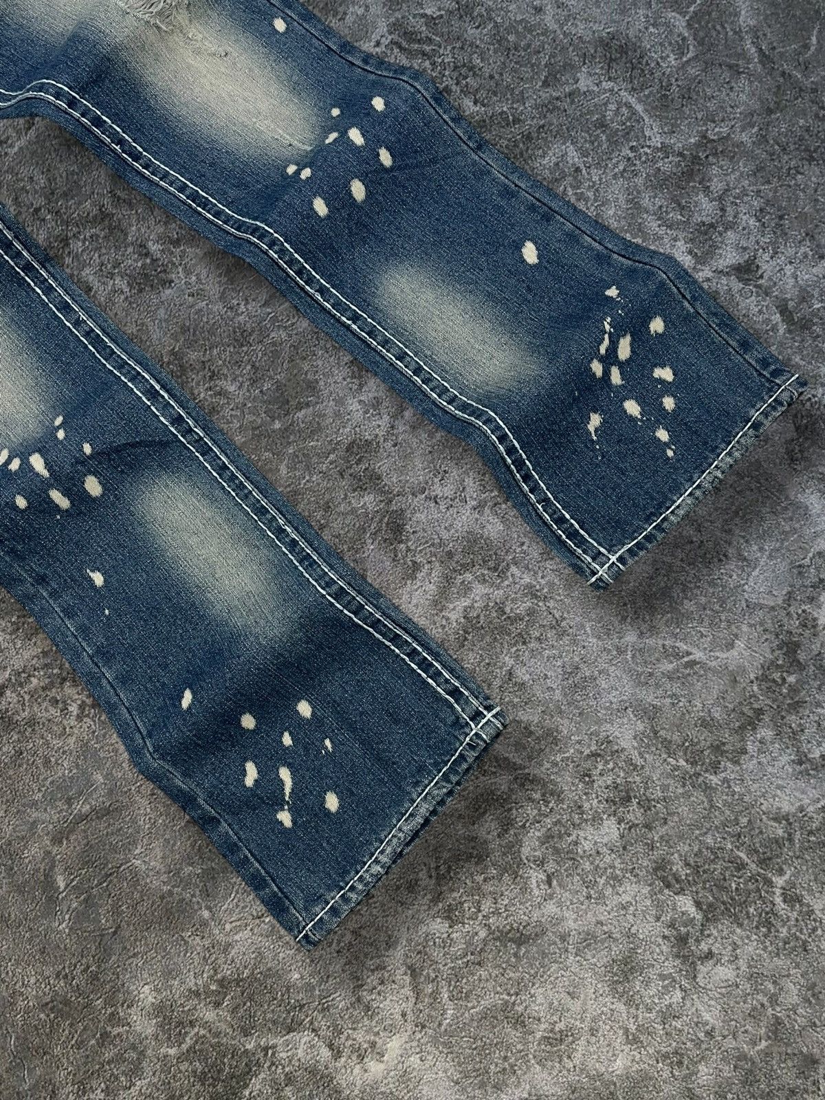 Tornado Mart Vintage Japan Designer Meteor Distressed Flared Iconic Denim Size US 32 / EU 48 - 2 Thumbnail
