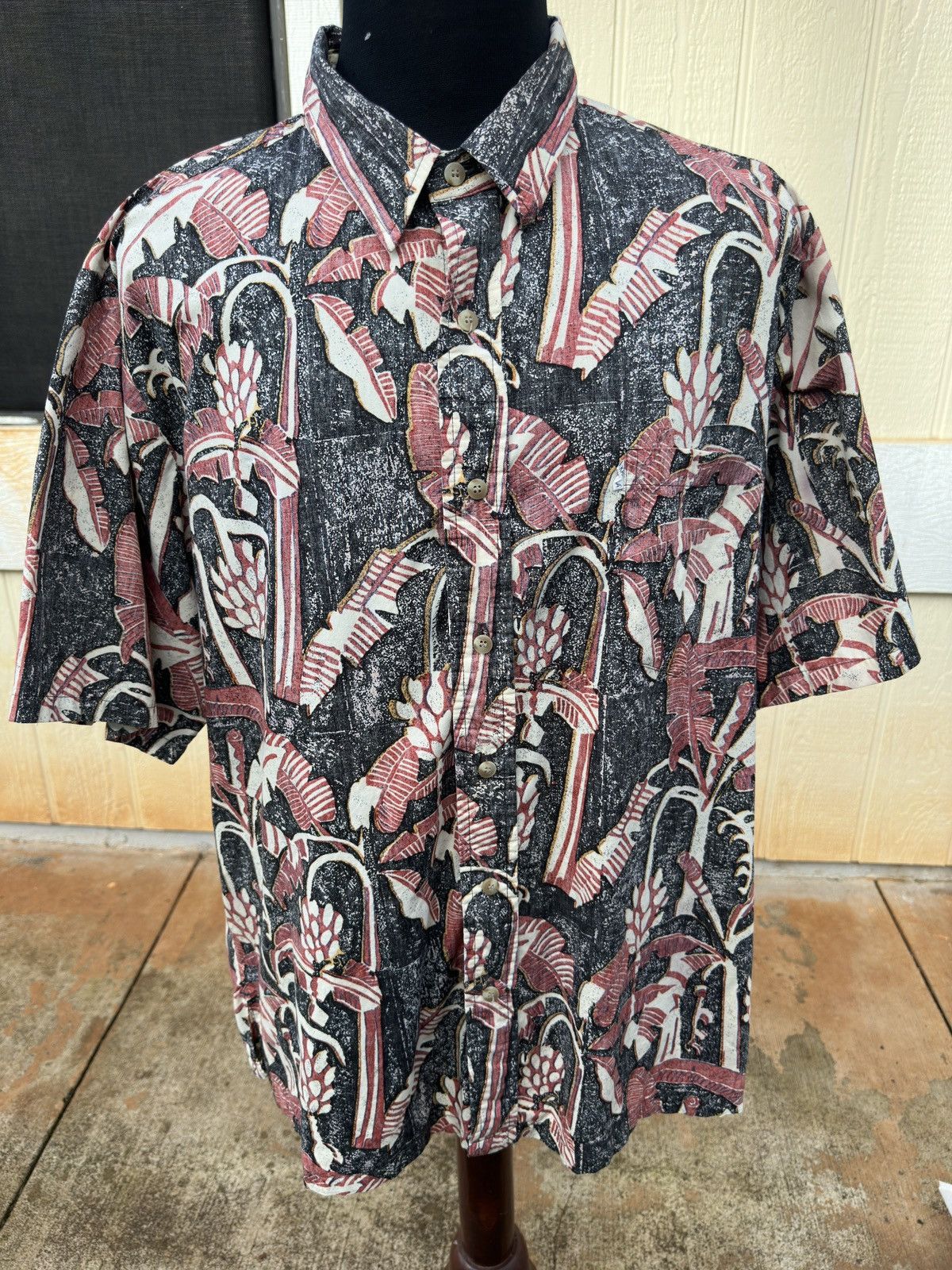 Other Kahala Hawaiian Print Full Button Red/Black Men's XXL Size US XXL / EU 58 / 5 - 1 Thumbnail