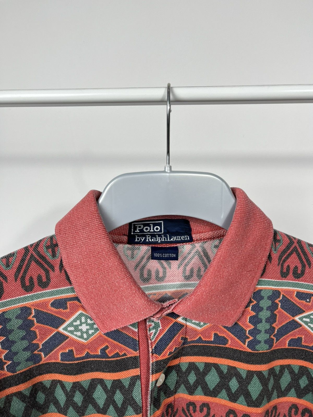 Polo Ralph Lauren Vintage Polo Ralph Lauren Aztec Print Cotton Polo Shirt Size US XL / EU 56 / 4 - 3 Thumbnail