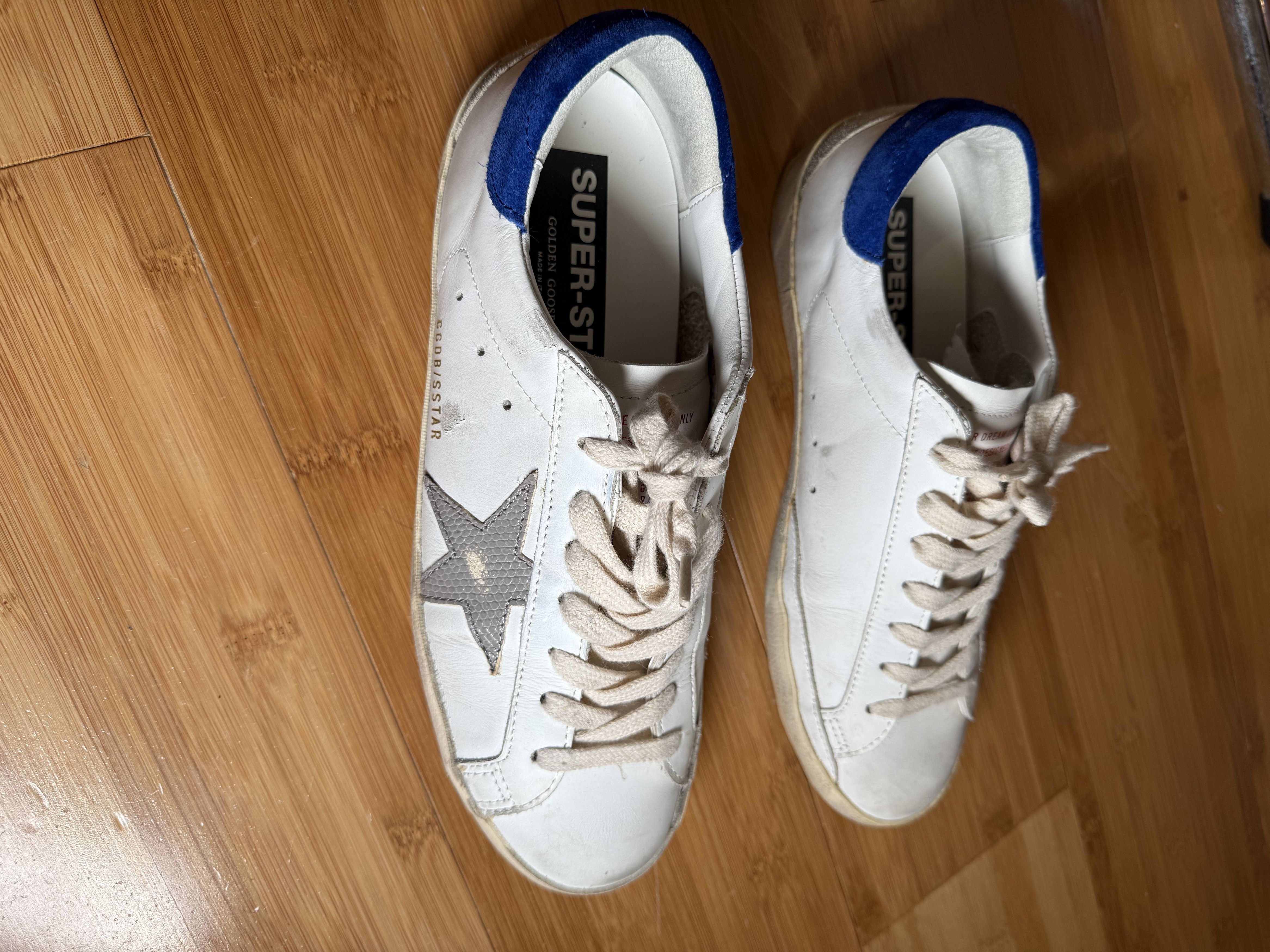 Golden Goose Golden Goose Super-Star White Snake Blue Size US 7 / EU 40 - 2 Thumbnail