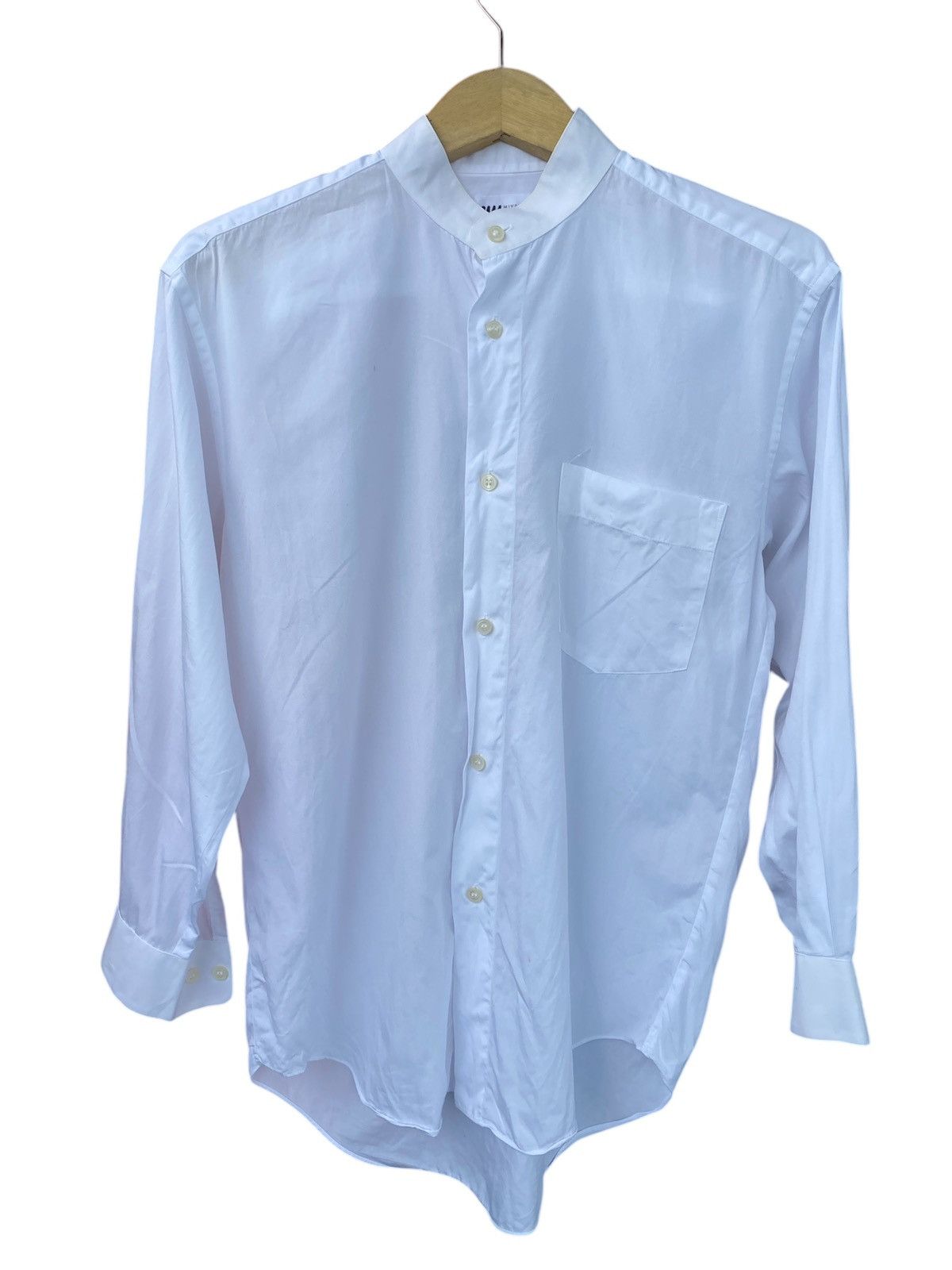 Homme Plisse Issey Miyake × Issey Miyake × Pleats Please Issey Miyake Vintage Issey Miyake Shanghai Collar Hidden Button Shirt Size US S / EU 44-46 / 1 - 1 Thumbnail