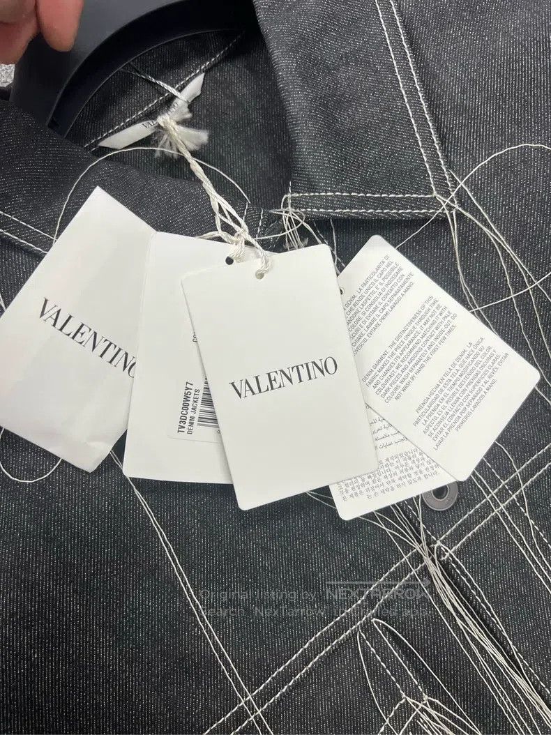 Valentino Valentino Denim jacket with fringed sleeves Size L / US 10 / IT 46 - 5 Thumbnail