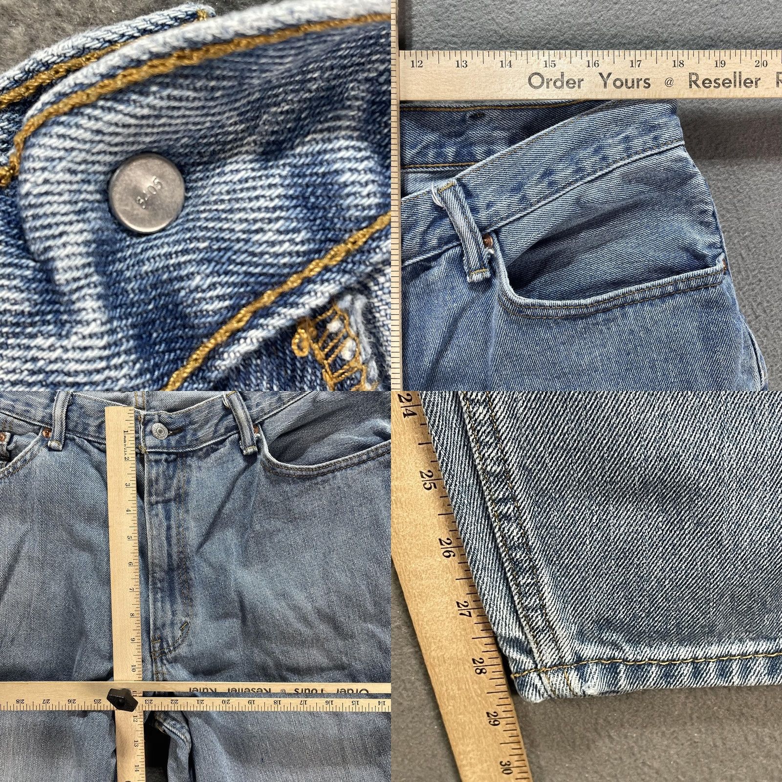 Levi's Levi's Jeans Mens 33x30 Blue Relaxed Tapered Leg Denim Pants 560 Y2K Vintage 90s 500 Series Cotton Pocket Zip Fly Size US 33 - 8 Thumbnail