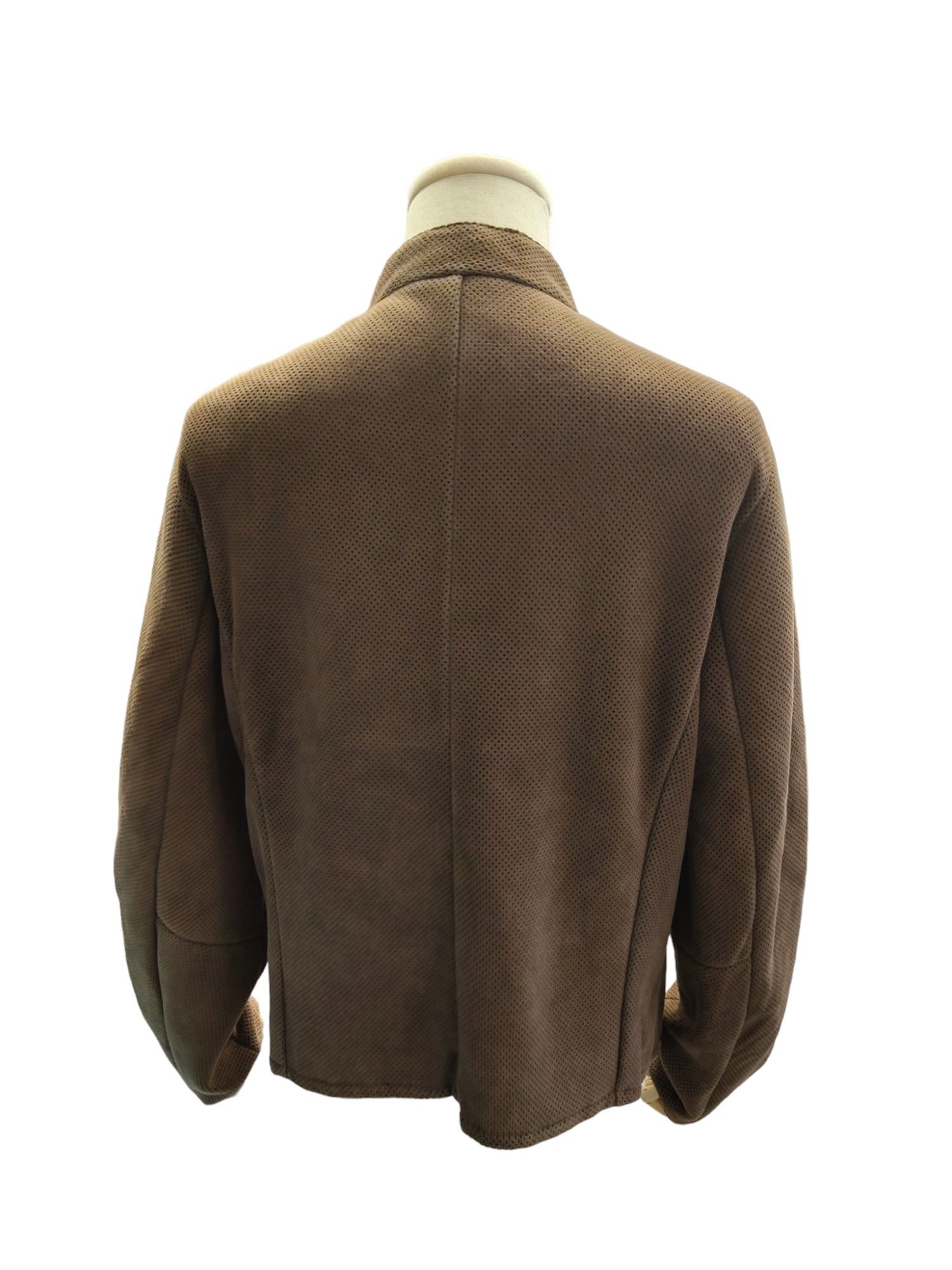 Giorgio Armani Brown Lamb Leather Zip Up Jacket Size US L / EU 52-54 / 3 - 4 Thumbnail