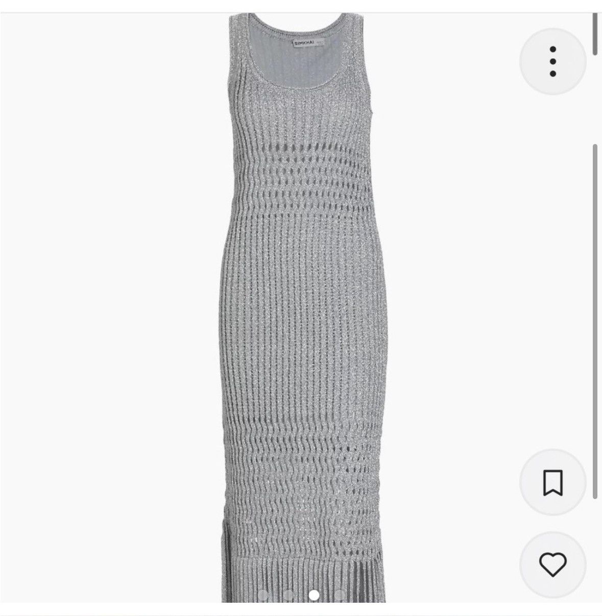 Jonathan Simkhai SIMKHAI Jocelyn Open-Stitch Fringe Maxi Dress Size S / US 4 / IT 40 - 3 Thumbnail