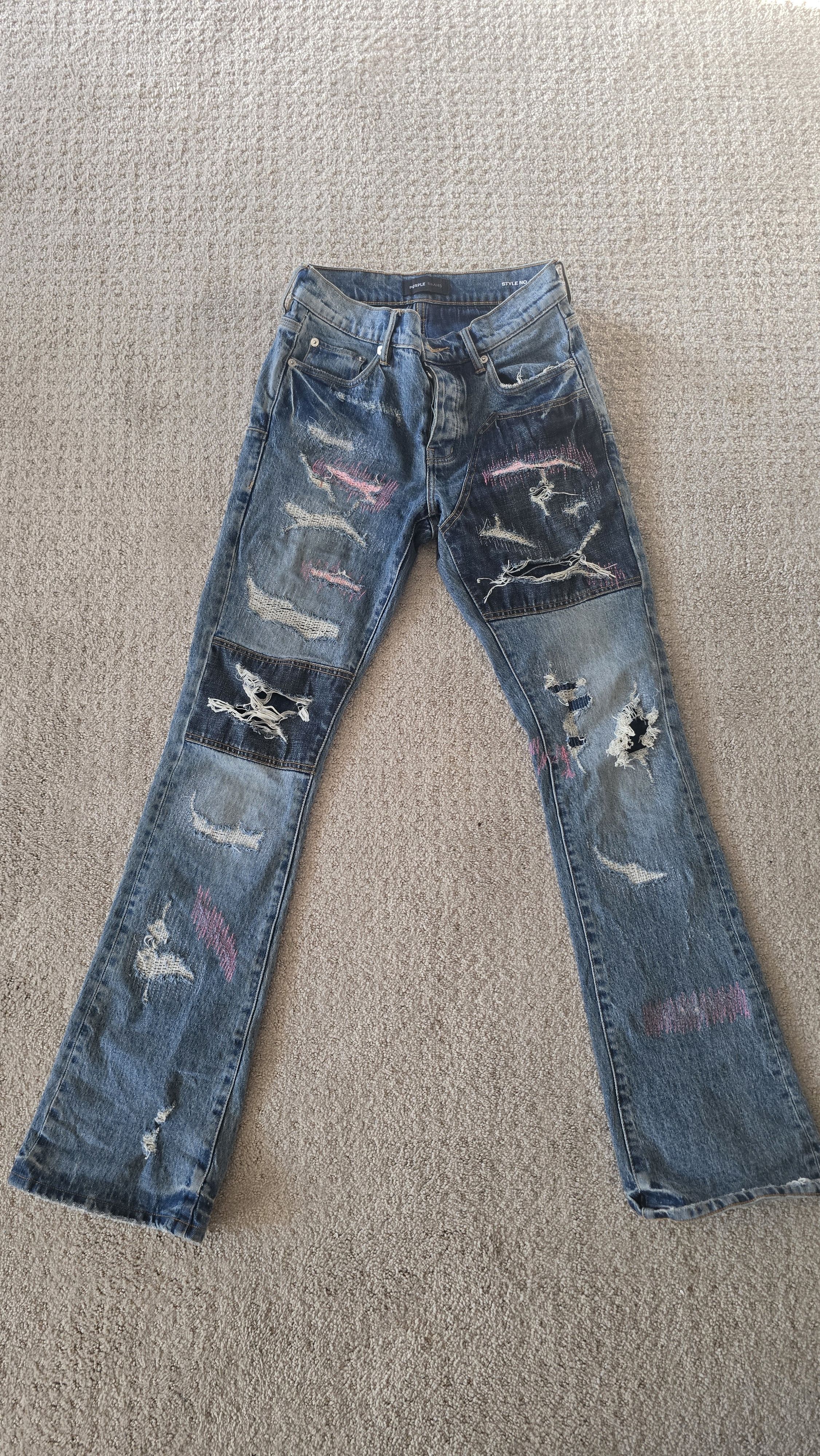 Purple Brand Purple Brand P004 Limited Edition Flared Jeans BBC SUPREME Size US 29 - 1 Thumbnail