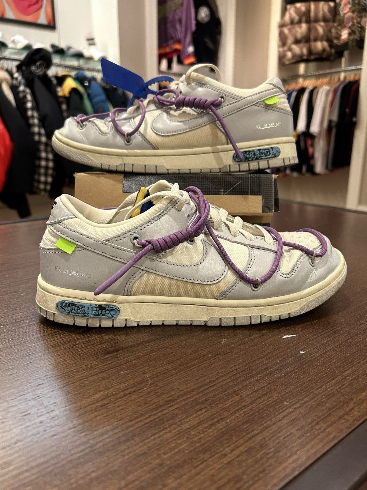 Nike × Off-White Nike Dunk Low Off-White Lot 48 Size US 8.5 / EU 41-42 - 1 Thumbnail