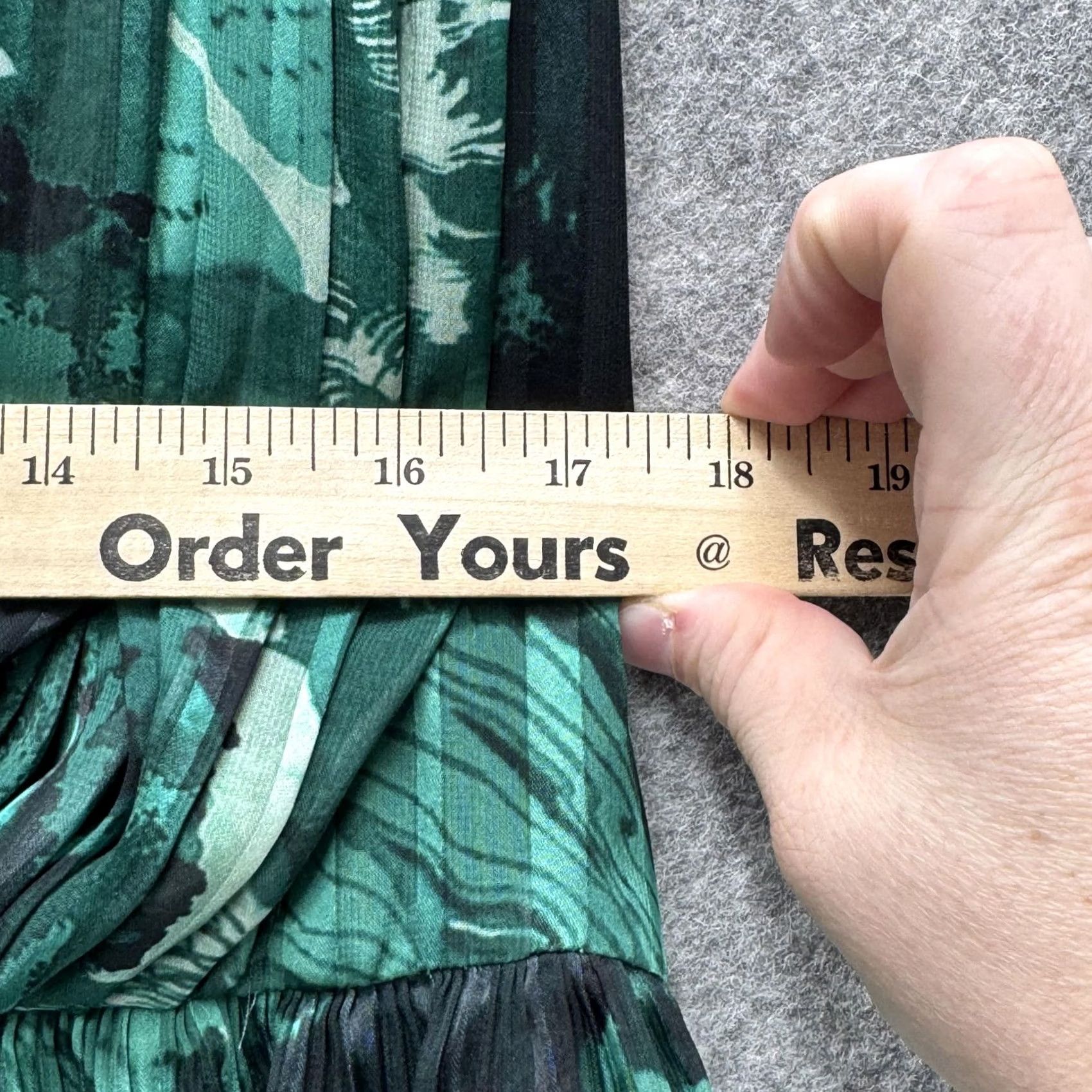 Victoria Beckham Victoria Victoria Beckham Dress Womens 8 Green Print Ruffle Sleeveless V-Neck Dress Size M / US 6-8 / IT 42-44 - 6 Thumbnail