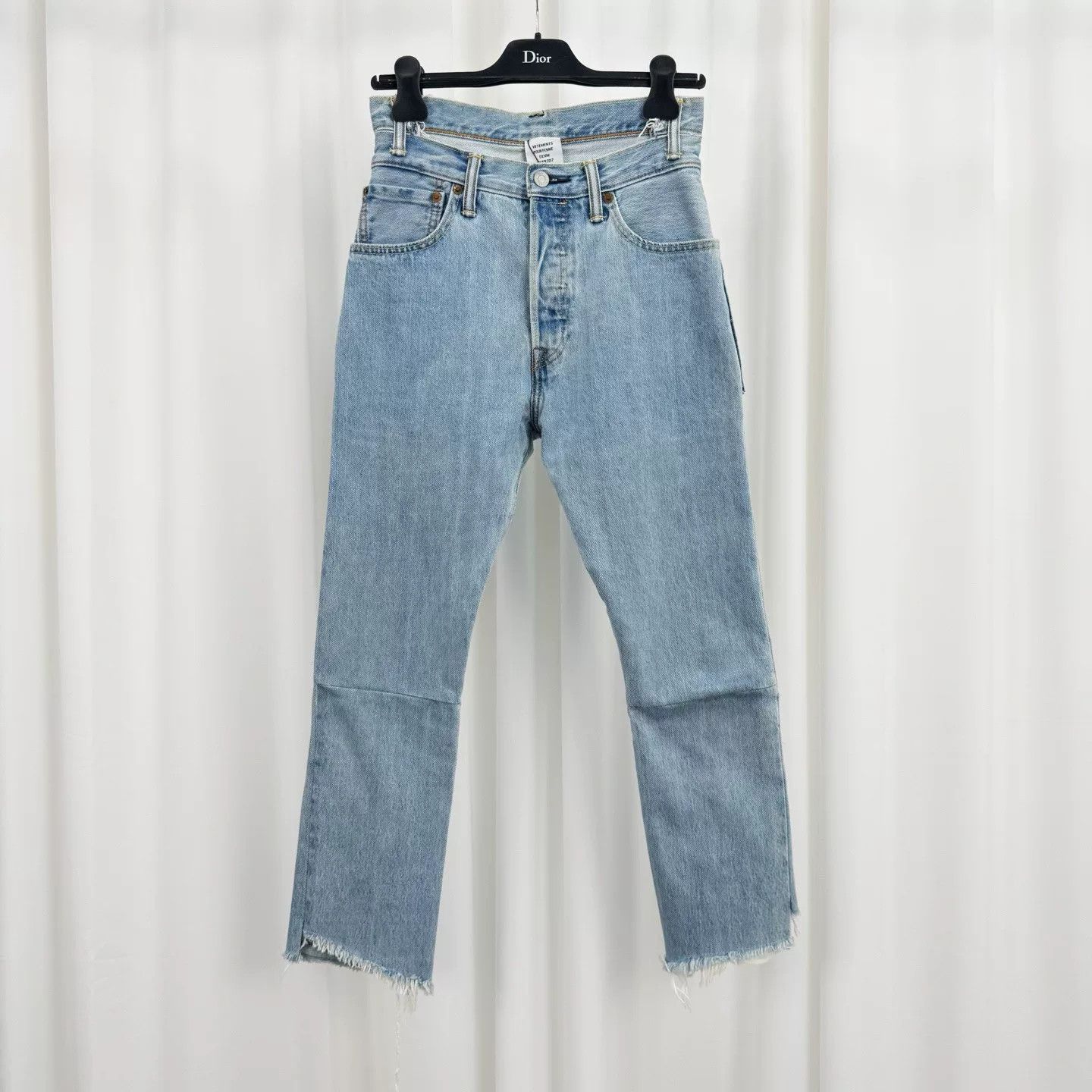 Vetements Vetements Washed Deconstructed Denim Pants Size 24" / US 00 / IT 34 - 1 Thumbnail