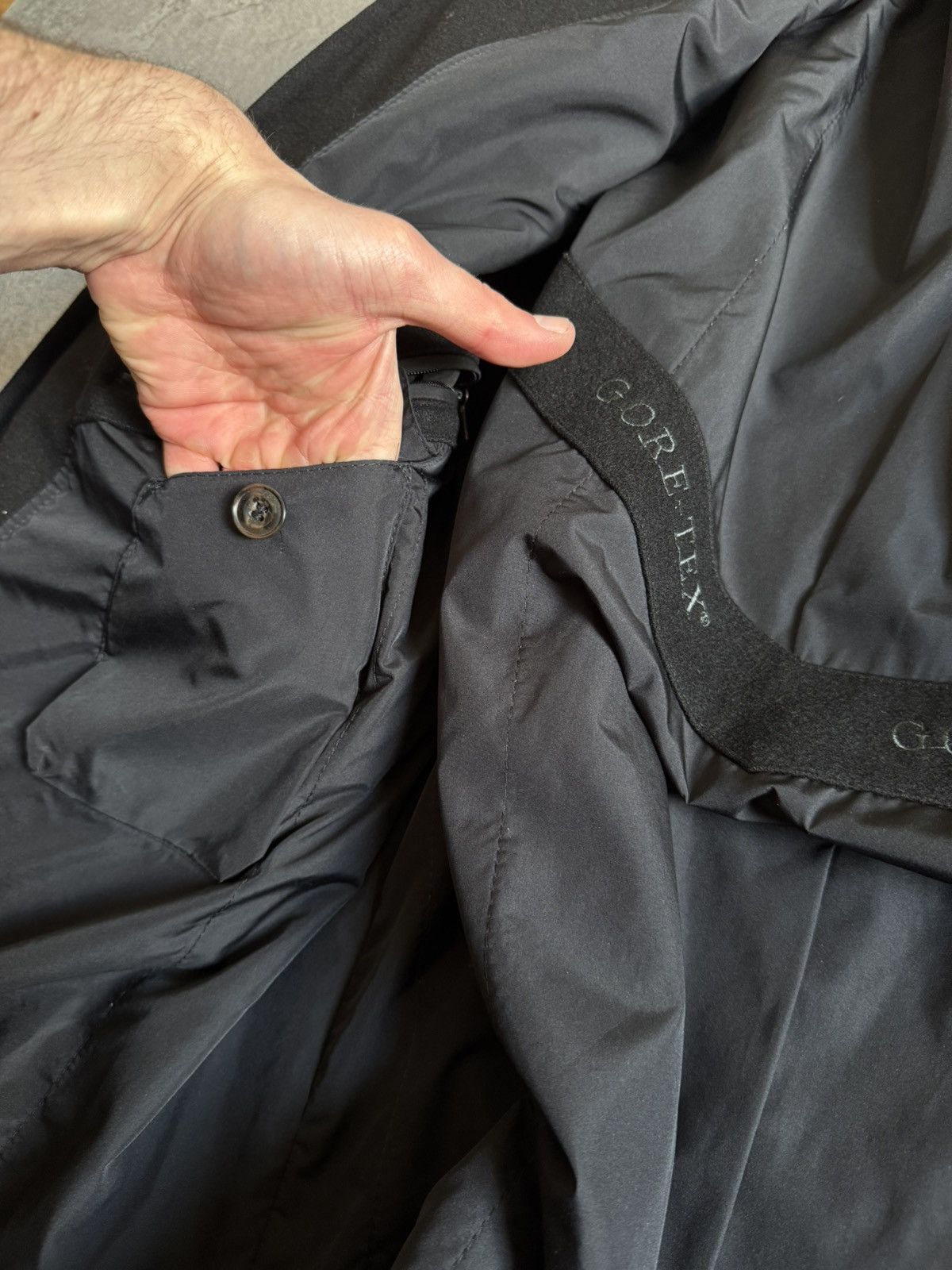 Designer Schneiders Salzburg Gore-Tex zip wool coat jacket long Size US XL / EU 56 / 4 - 18 Thumbnail