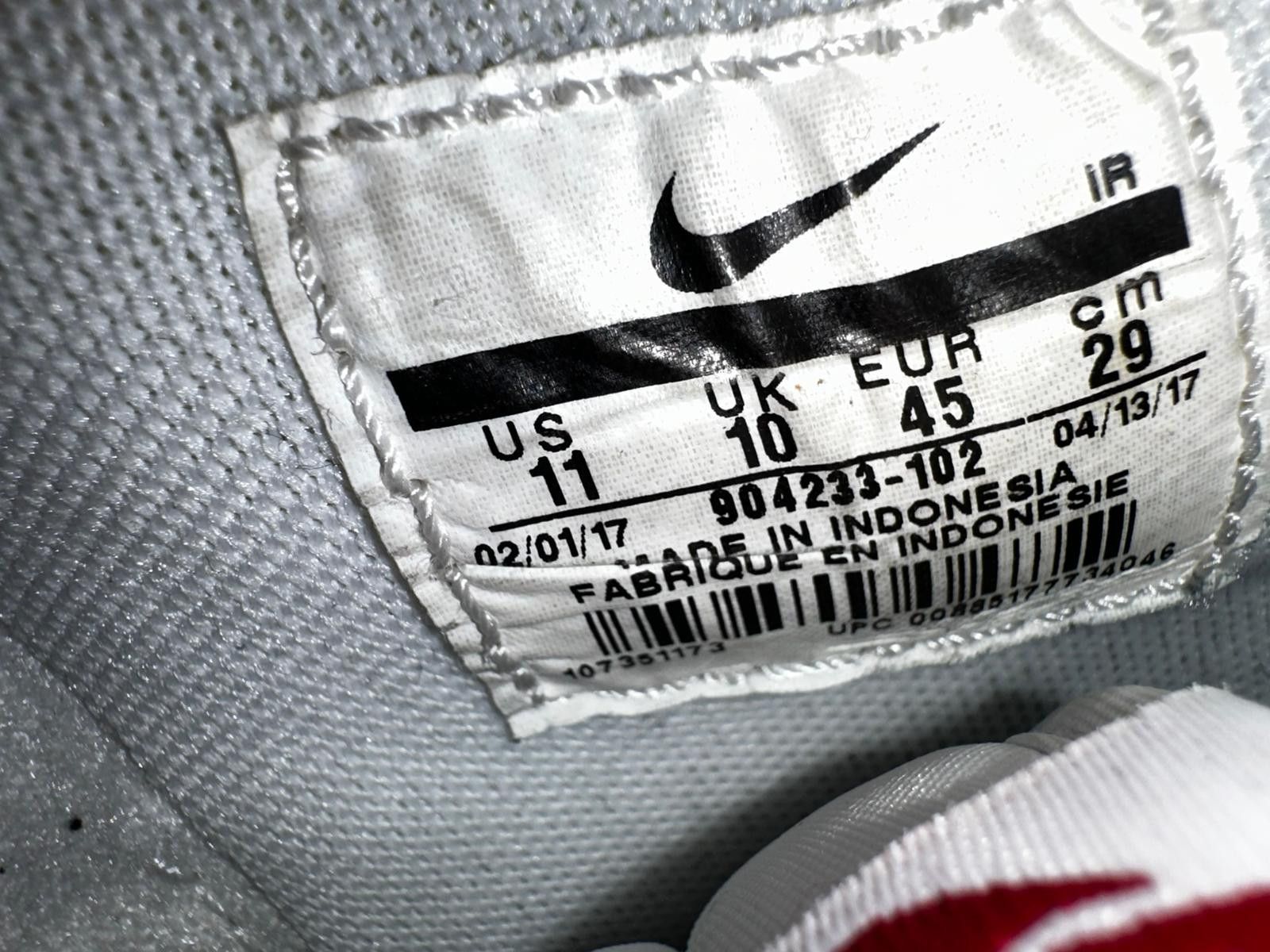 Nike Dunk High 'White Gym Red' Size US 11 / EU 44 - 6 Thumbnail