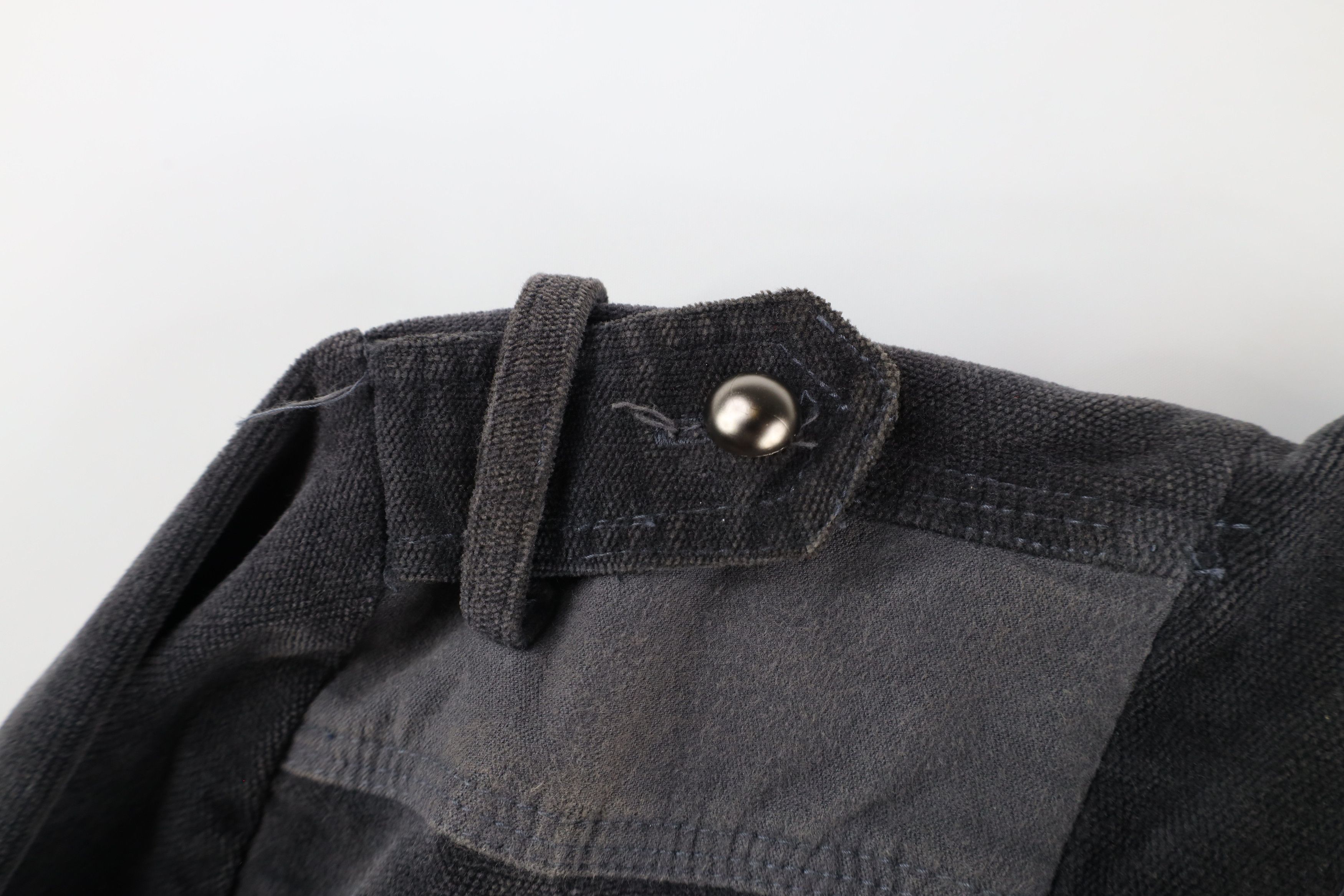 Vintage Vintage 90s Streetwear Corduroy Velour Military Jacket Gray Size US S / EU 44-46 / 1 - 6 Thumbnail