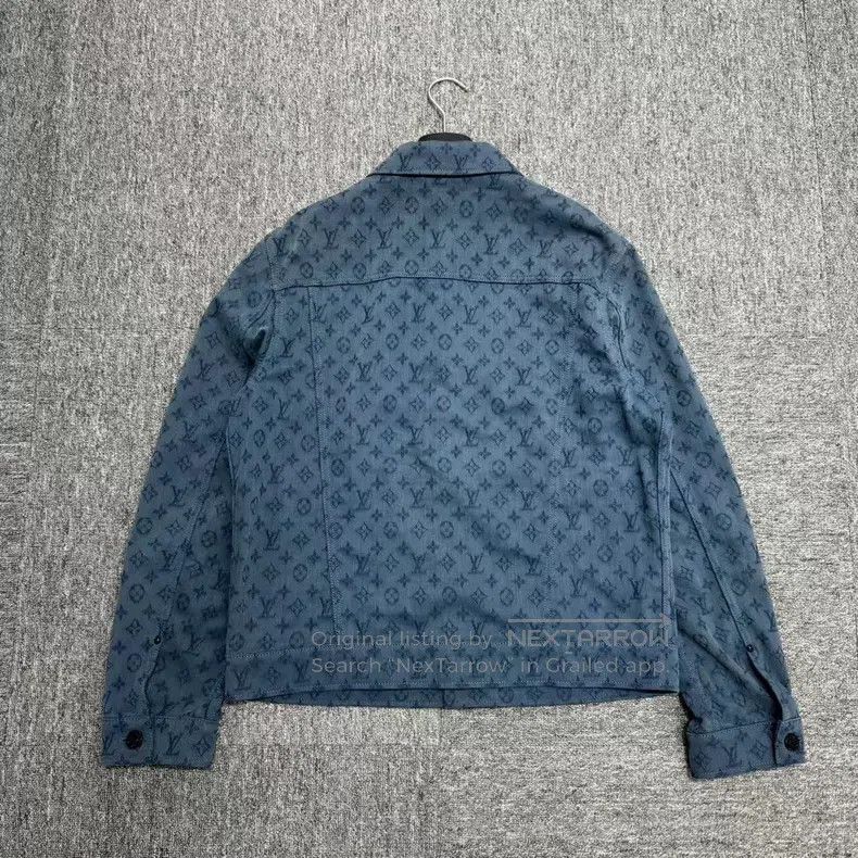 Louis Vuitton Louis Vuitton Blue full print denim jacket Size US M / EU 48-50 / 2 - 2 Thumbnail