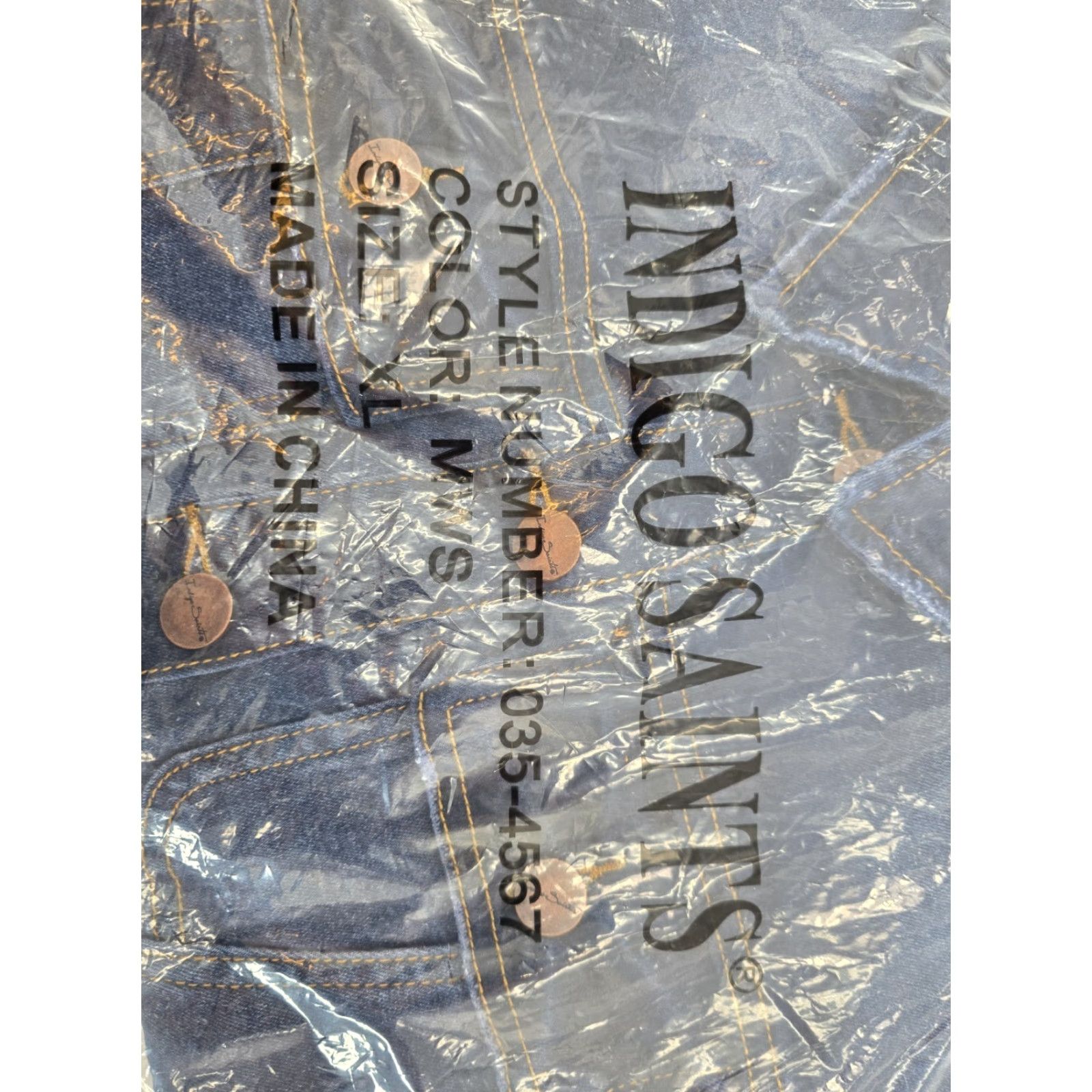 Denime Indigo Saints Denim Jacket - Jacket - XL - Dark Blue - Denim - Women's - New With Tags - Casual - Button - Pockets - Cotton Blend - Regular Fit Size XL / US 12-14 / IT 48-50 - 5 Thumbnail