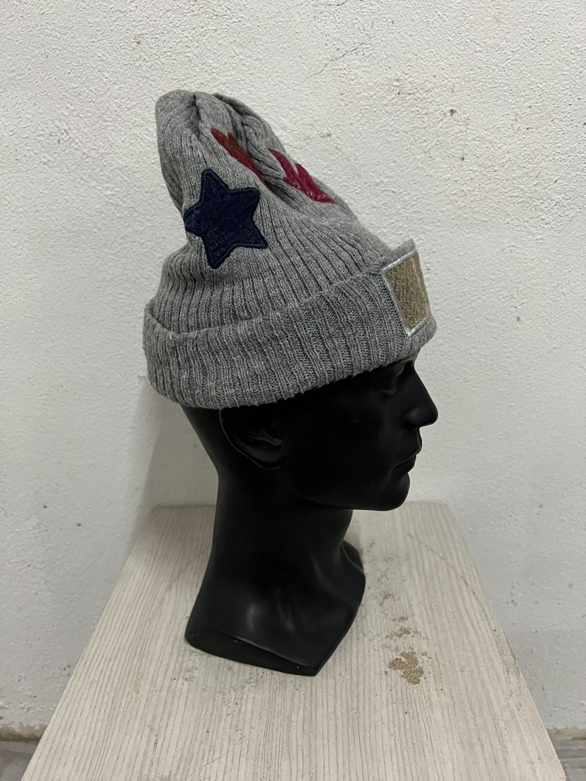 Harris Tweed Japanese Brand Harris Tweed Big Logo Beanie Hat Size ONE SIZE - 4 Thumbnail