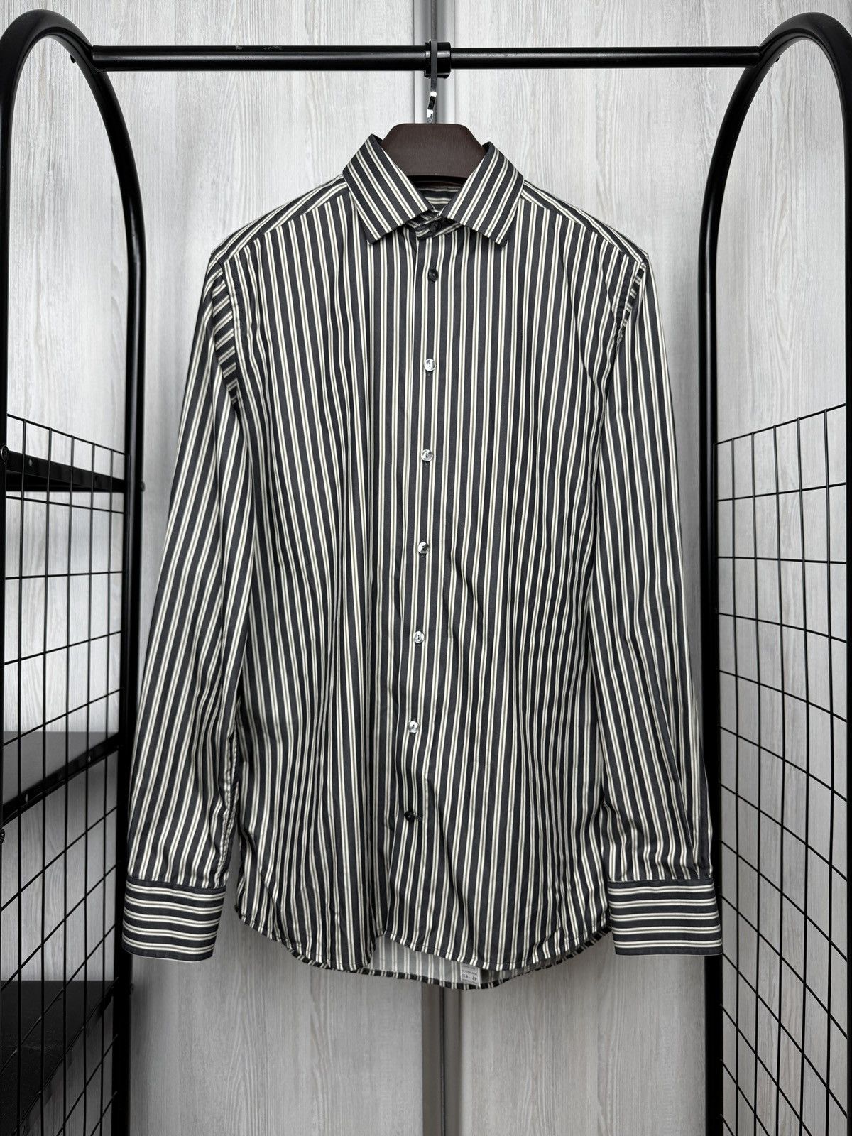 Eton ETON Ganghster 1928 Contemporary Fit pinstripe shirt 16.5 Size US L / EU 52-54 / 3 - 2 Thumbnail