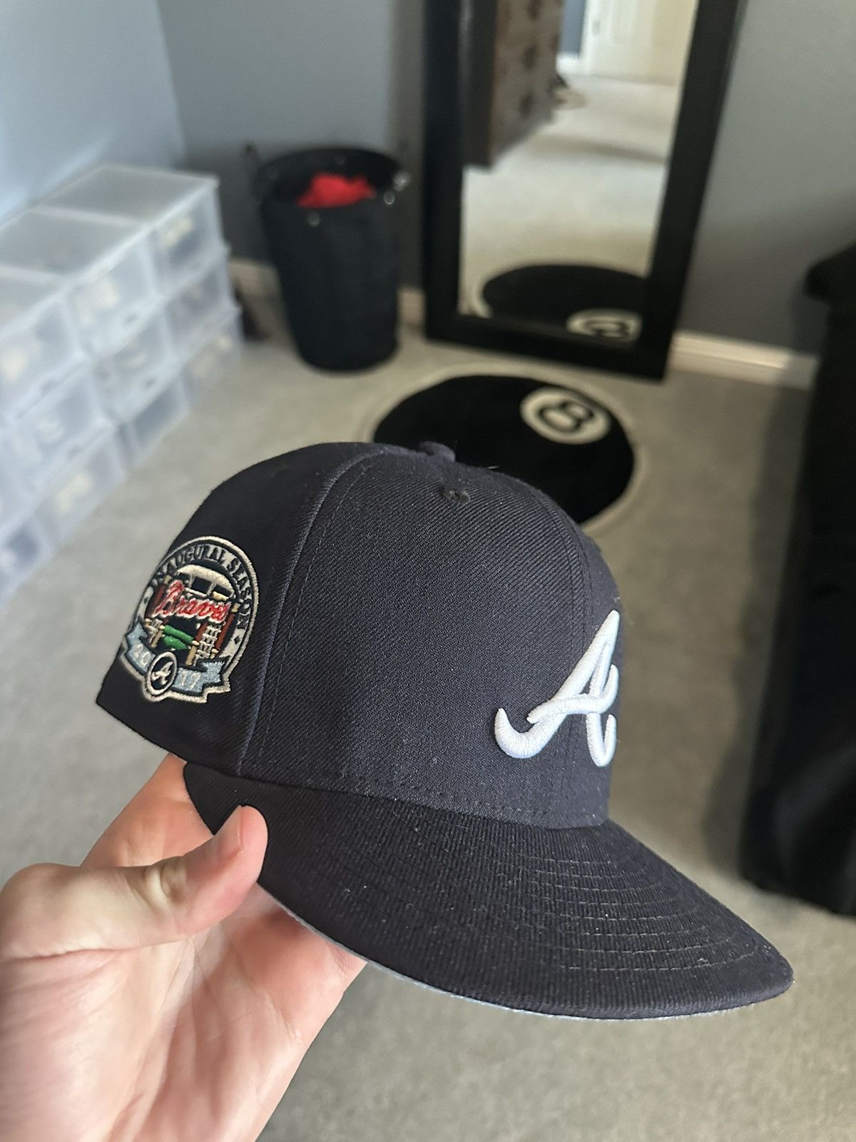 Topperz Atlanta Braves Fitted Hat Size ONE SIZE - 1 Thumbnail