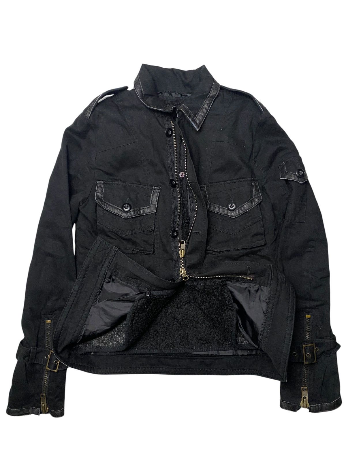 If Six Was Nine 2000's Free Phase Bondage Leather Jacket Size US S / EU 44-46 / 1 - 2 Thumbnail