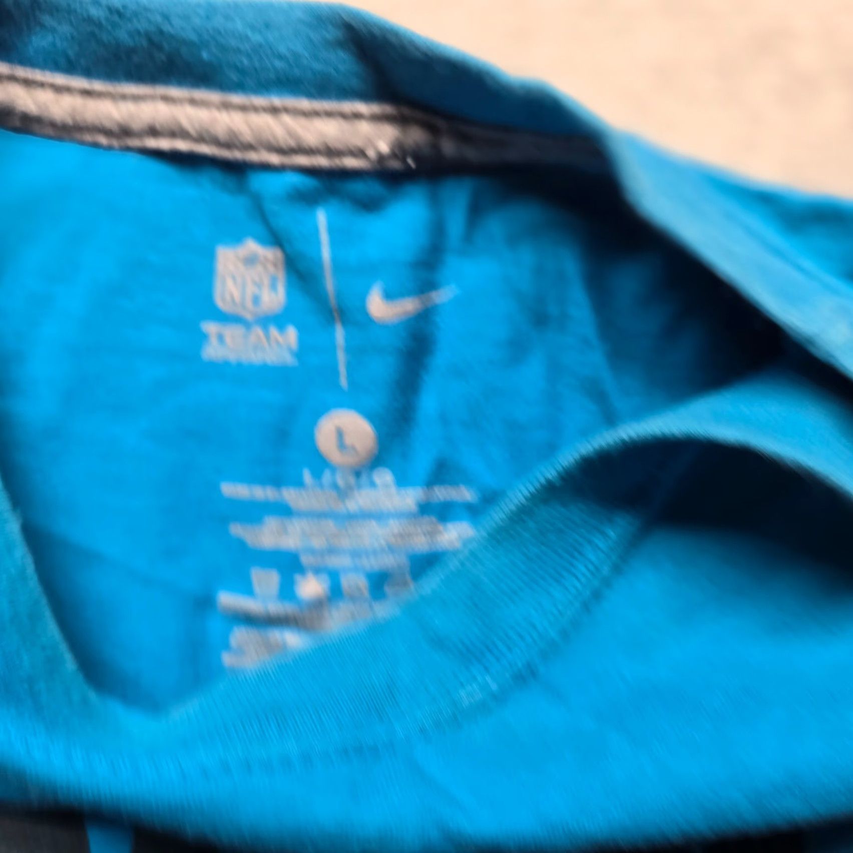Nike NIKE Shirt Men L Blue Carolina Panthers Short Sleeve Crew Neck Team Apparel T-Shirt Sports 90s Football Mens Size US L / EU 52-54 / 3 - 3 Thumbnail