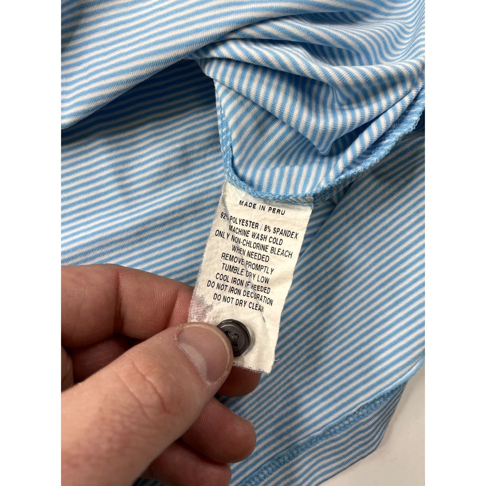 Vintage Greyson Polo Shirt Mens Large Performance Striped Stretch Ridgewood CC Shirt Men L Blue Polo Shirt Golf Breathable Lightweight Stretch Size US L / EU 52-54 / 3 - 4 Thumbnail