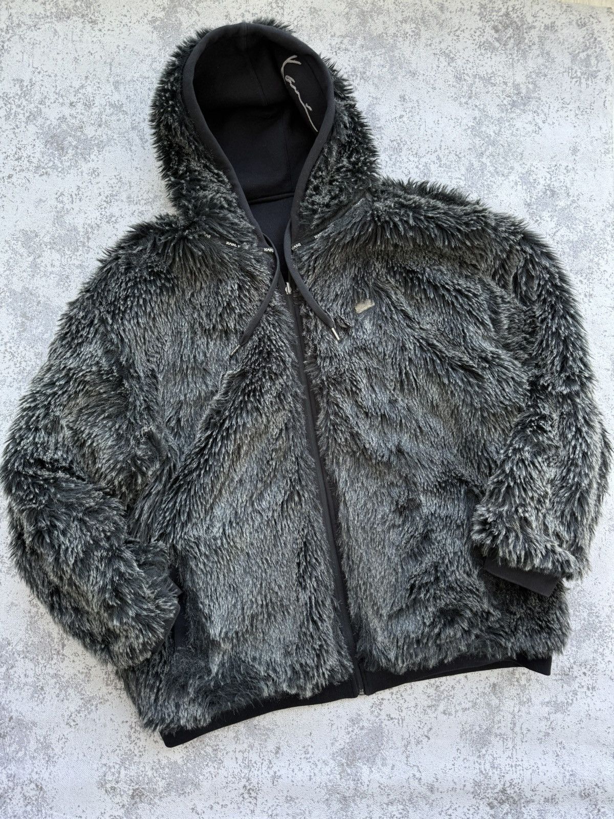Vintage Rare Karl Kani Reversible Y2K Vintage Fur Zip Hoodie Jacket Size US XL / EU 56 / 4 - 3 Thumbnail