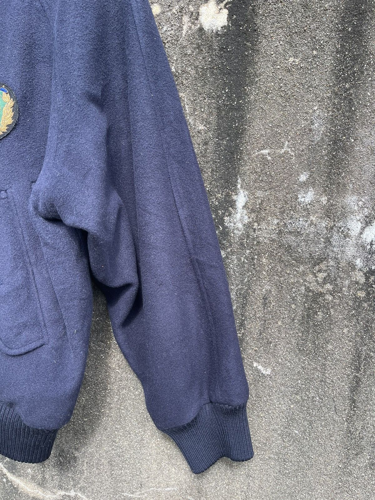 Christian Dior Monsieur Rare Vintage Christian Dior Sports Navy Wool Bomber Jacket Size US L / EU 52-54 / 3 - 11 Thumbnail