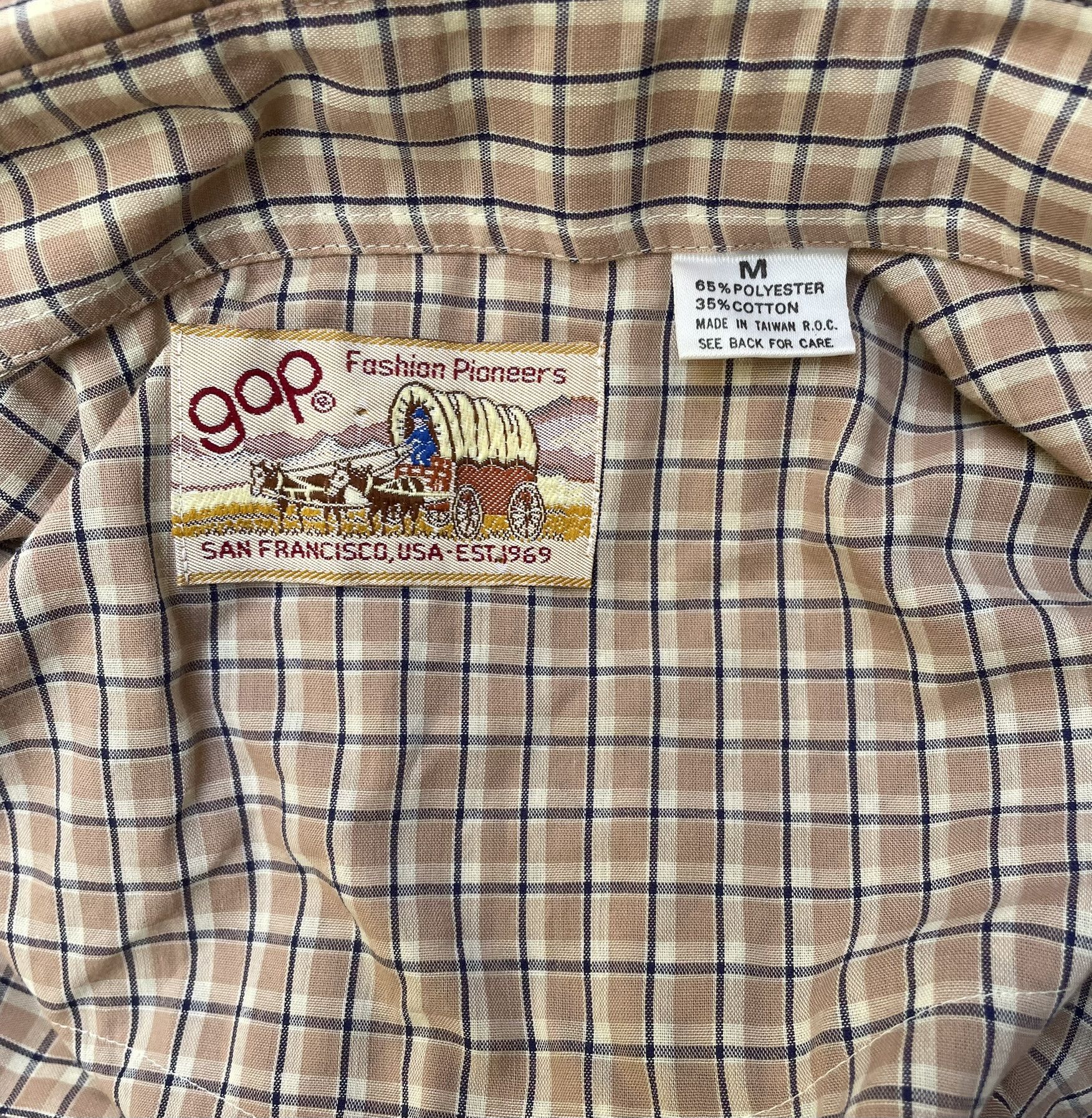Wrangler Vintage 70s Western shirt Cowboy shirt button up Beige brown Size US M / EU 48-50 / 2 - 3 Thumbnail